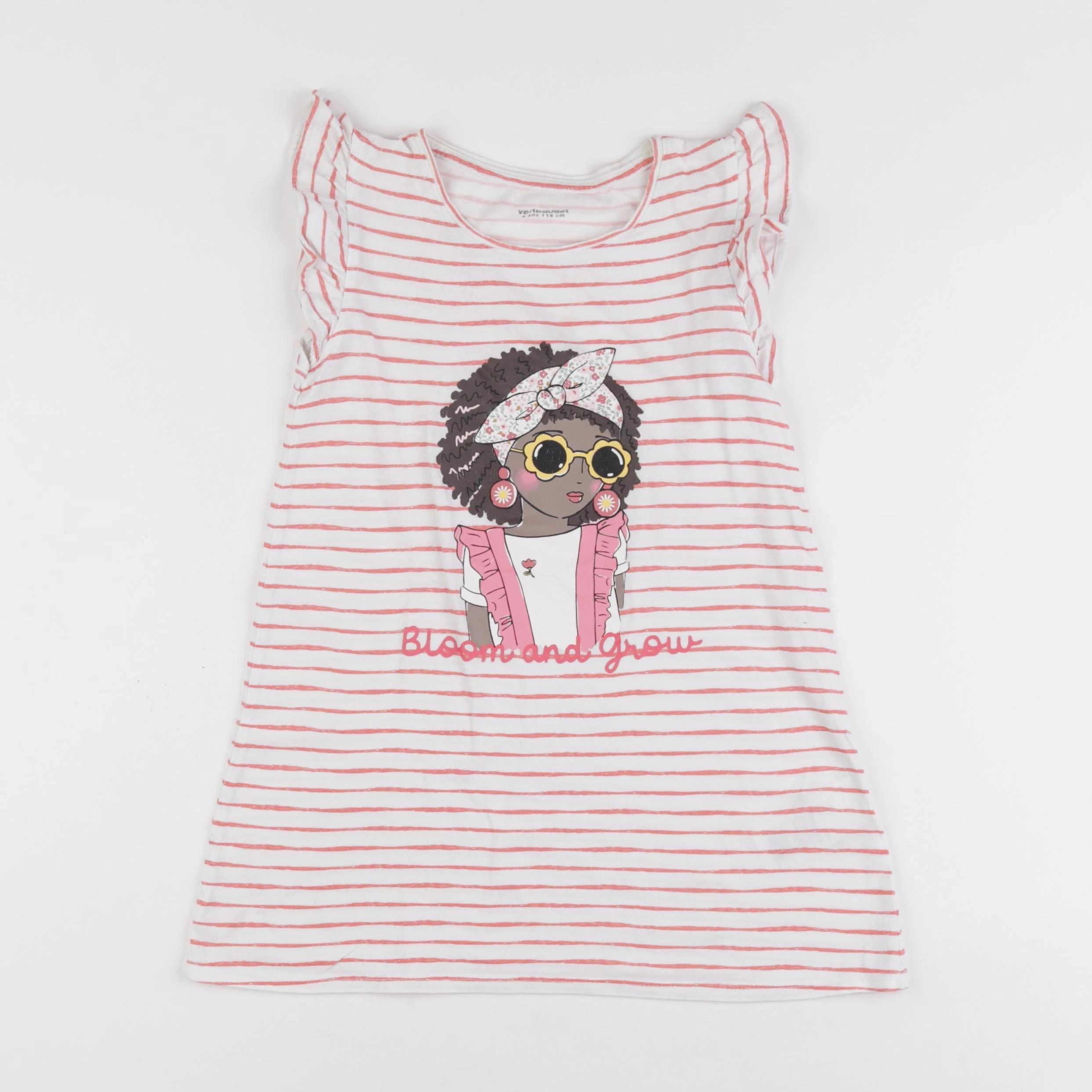 Vertbaudet - chemise de nuit coton blanc - 6 ans