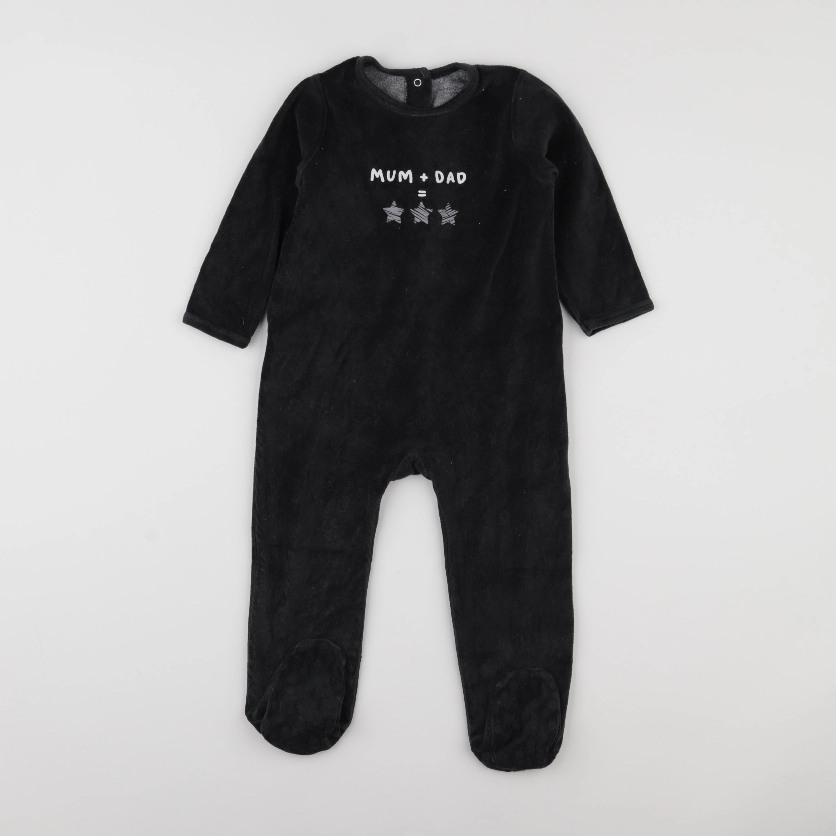 Vertbaudet - pyjama velours noir - 2 ans