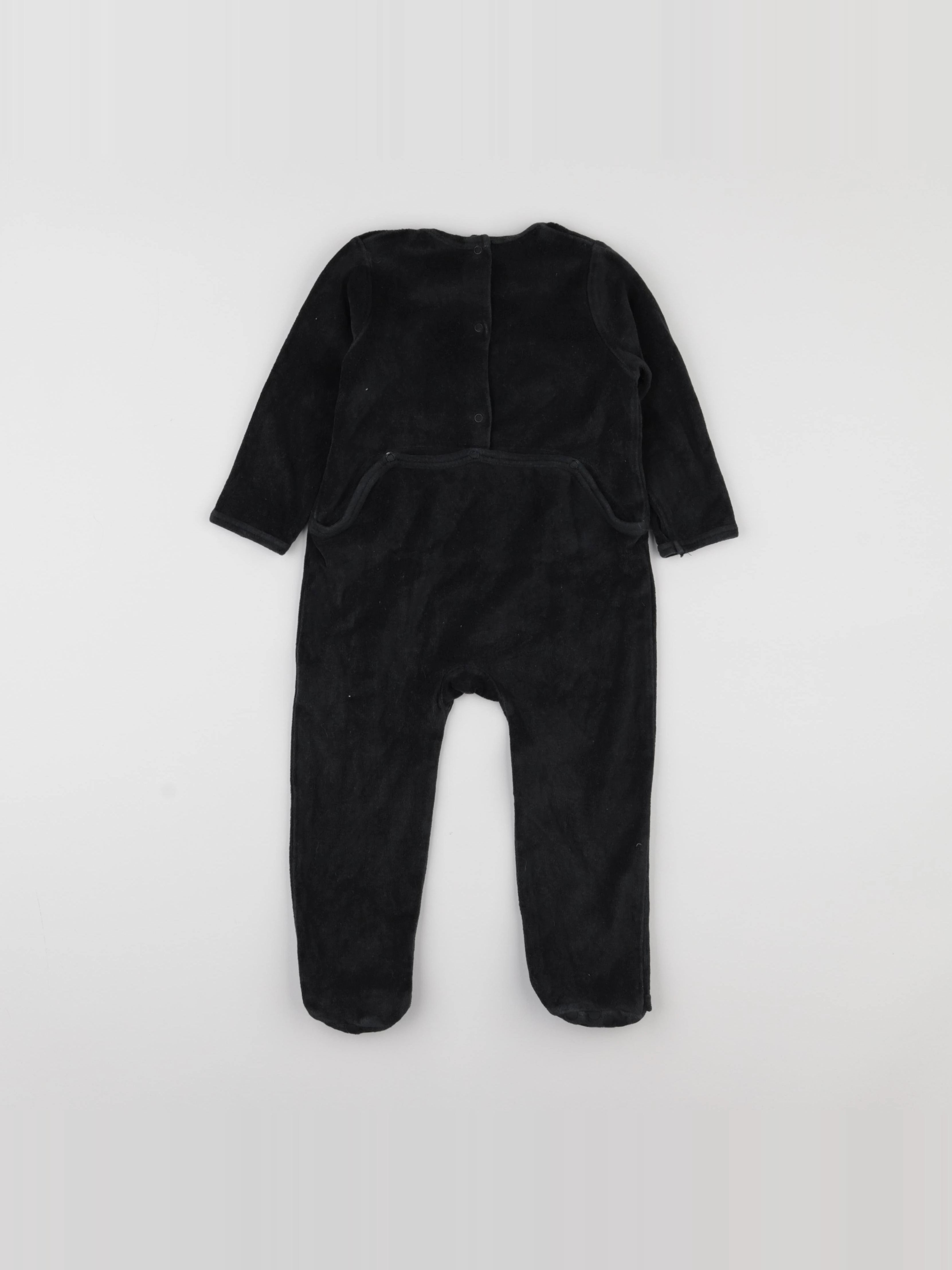 Vertbaudet - pyjama velours noir - 2 ans