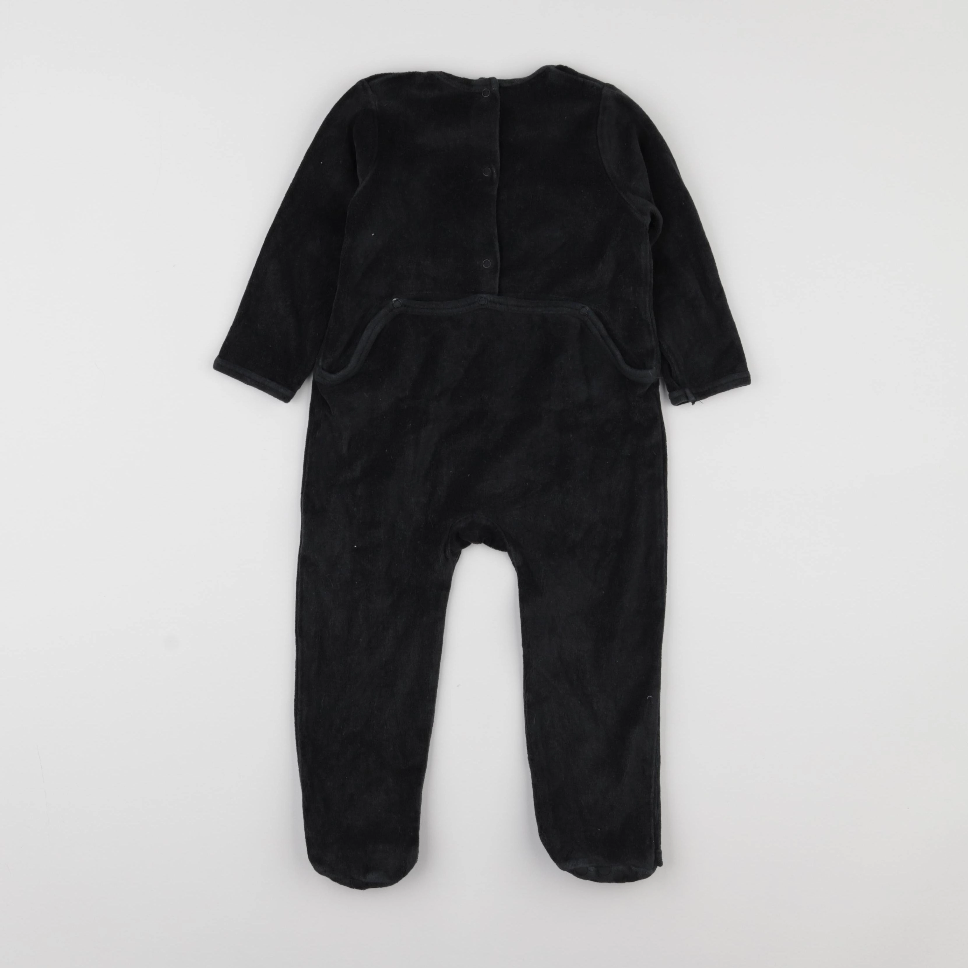 Vertbaudet - pyjama velours noir - 2 ans