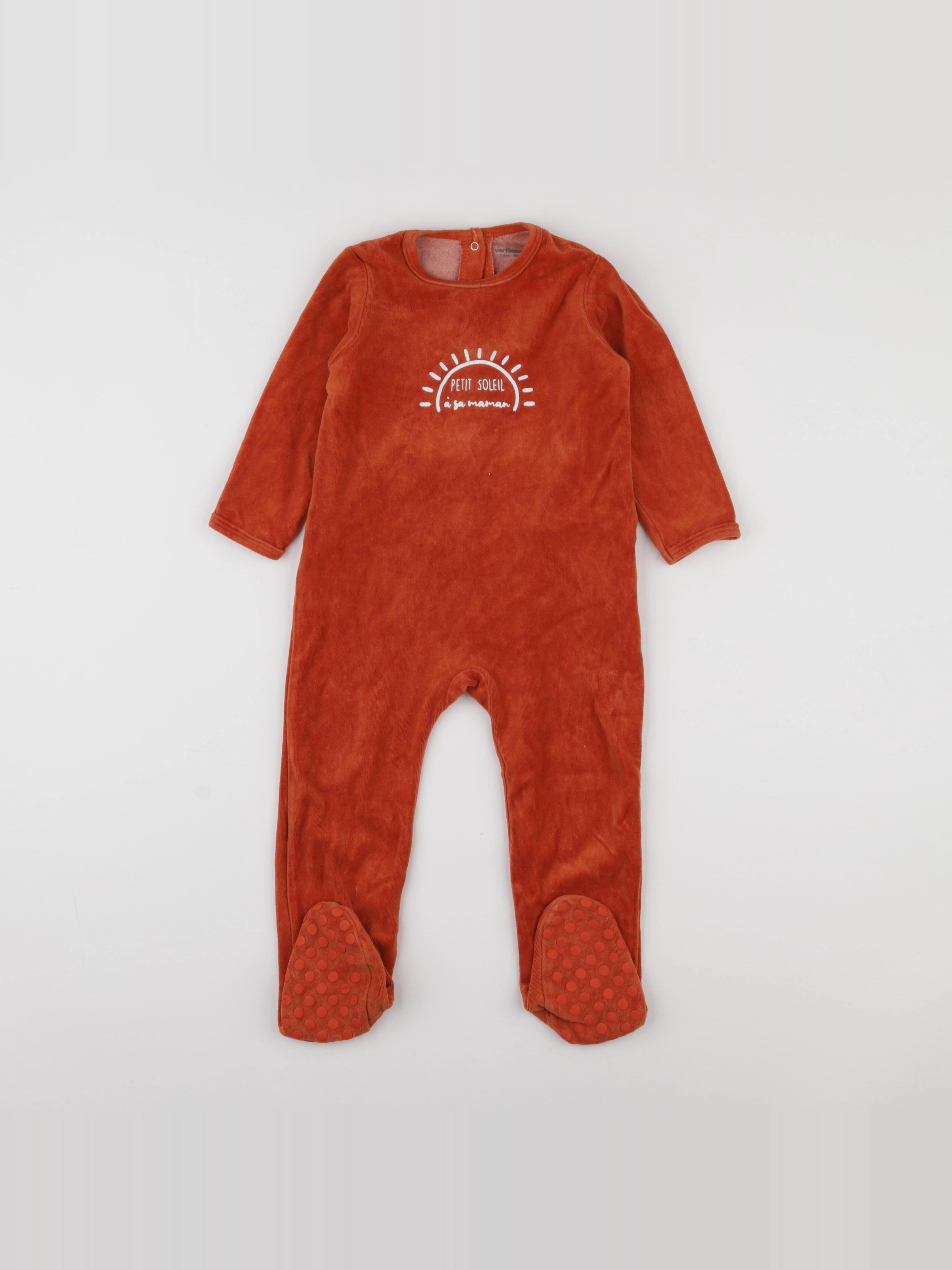 Vertbaudet - pyjama velours rouge - 2 ans
