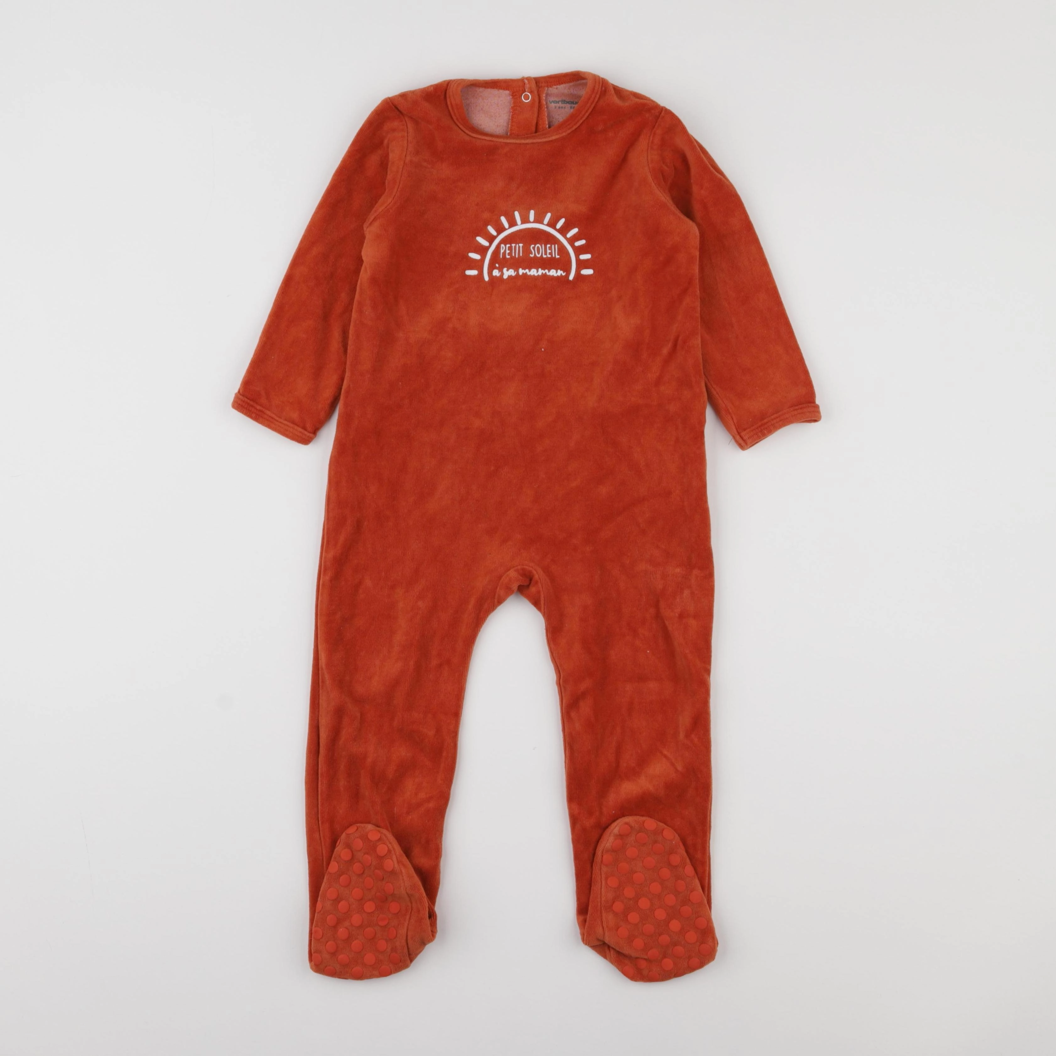 Vertbaudet - pyjama velours rouge - 2 ans