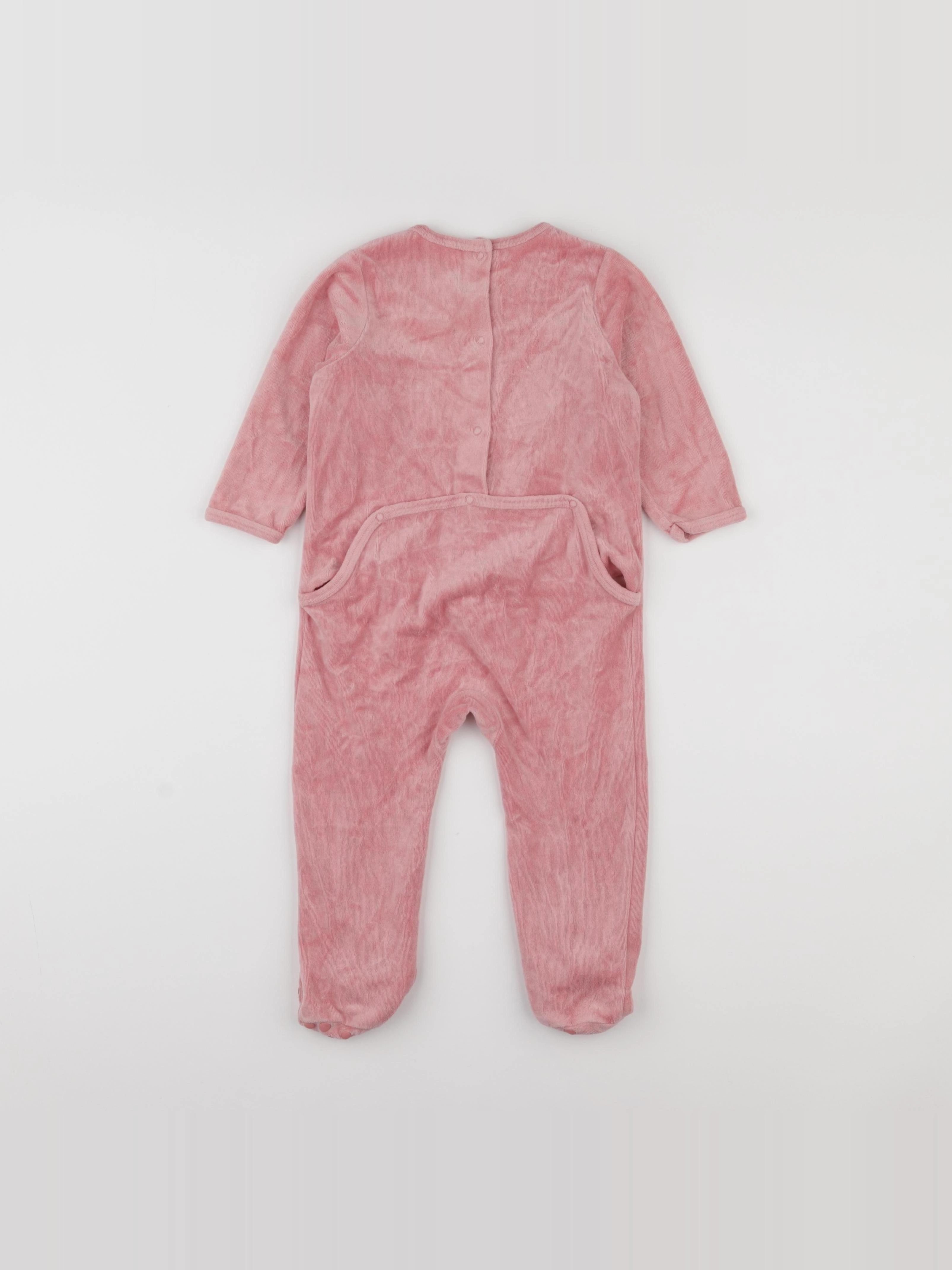 Vertbaudet - pyjama velours rose - 18 mois