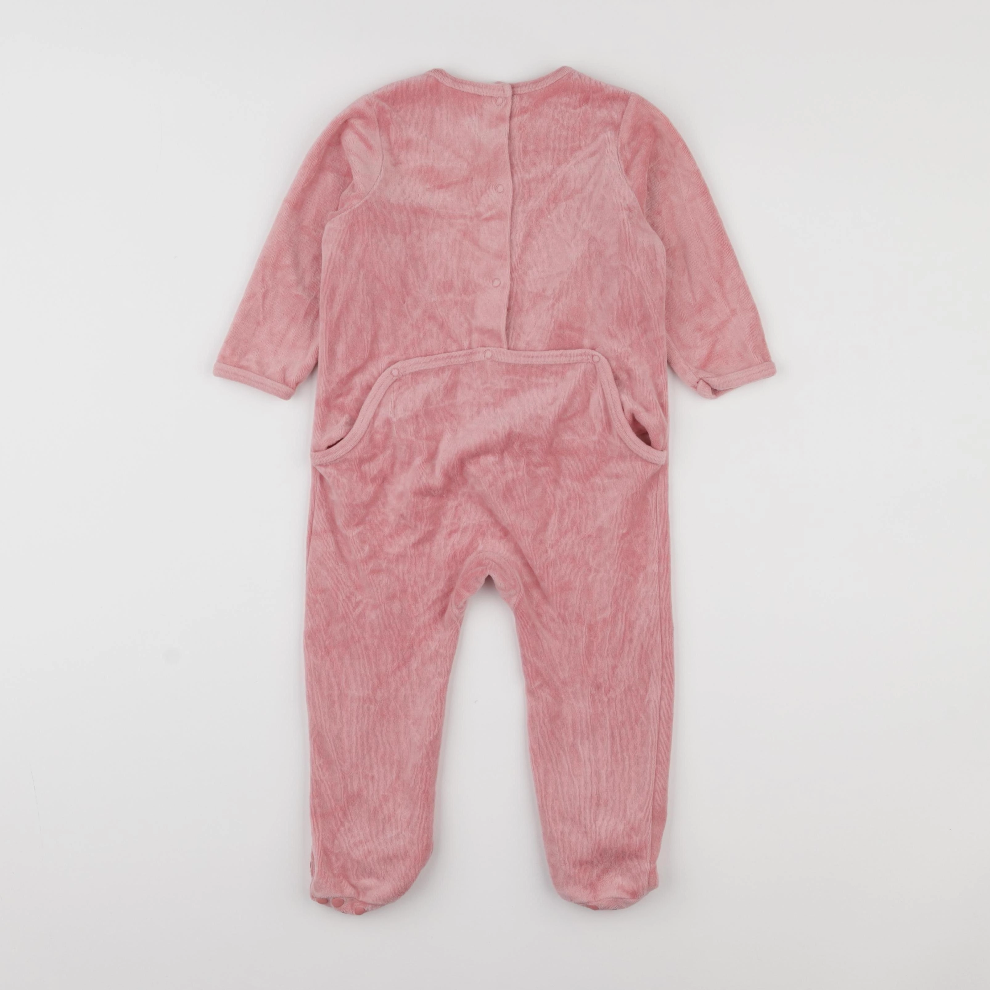 Vertbaudet - pyjama velours rose - 18 mois