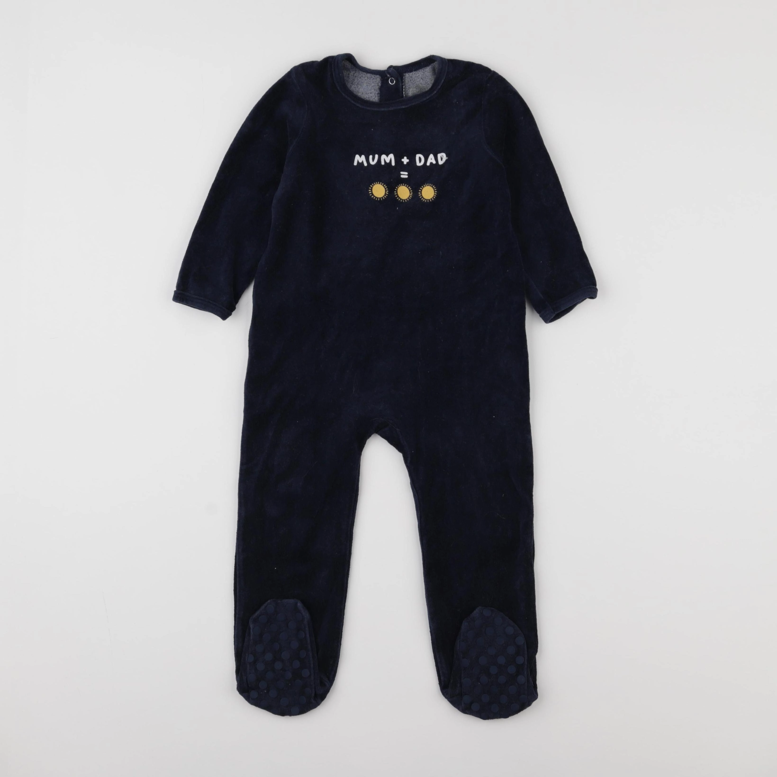 Vertbaudet - pyjama velours bleu - 3 ans
