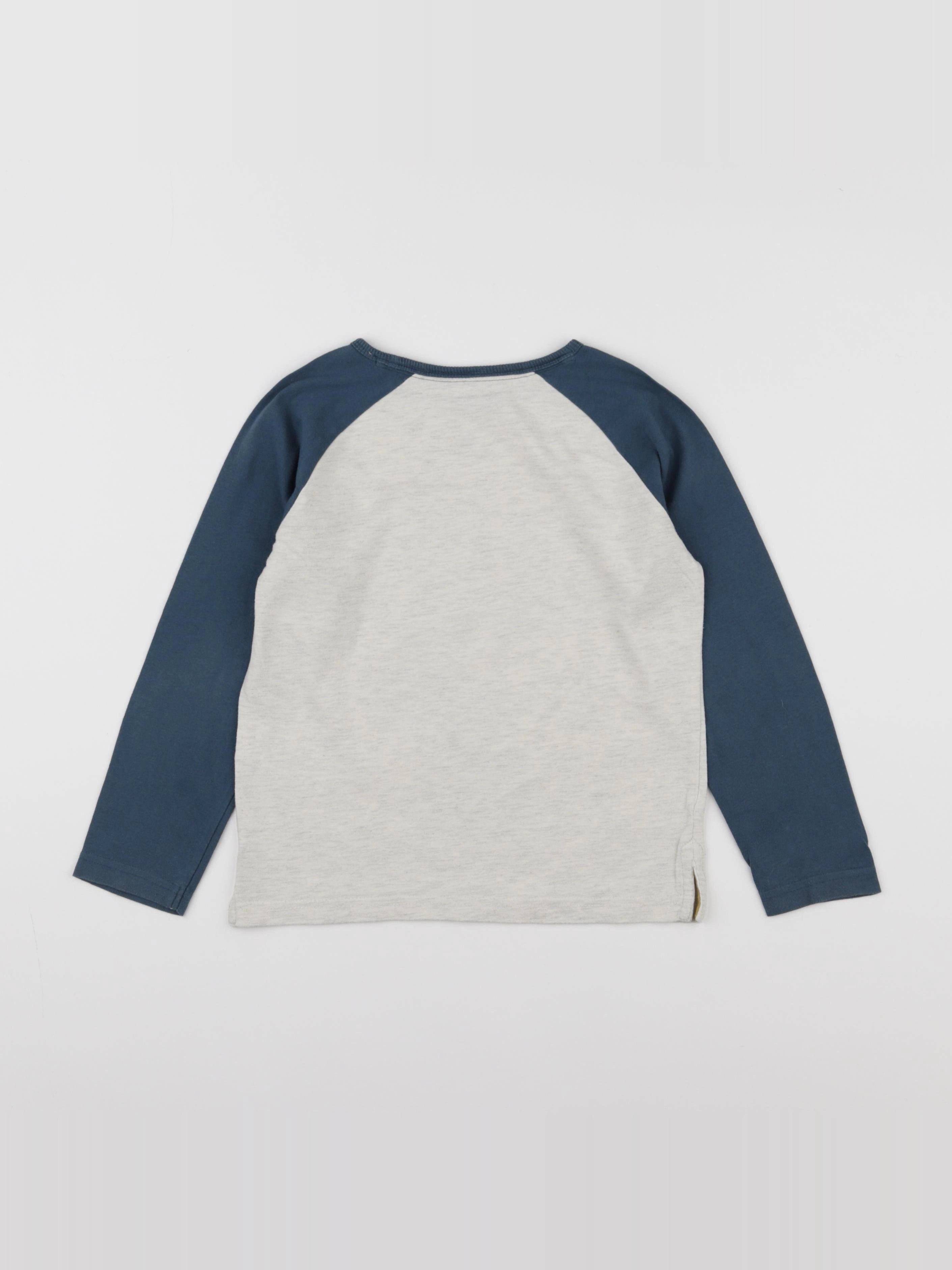 Vertbaudet - tee-shirt bleu, gris - 6 ans