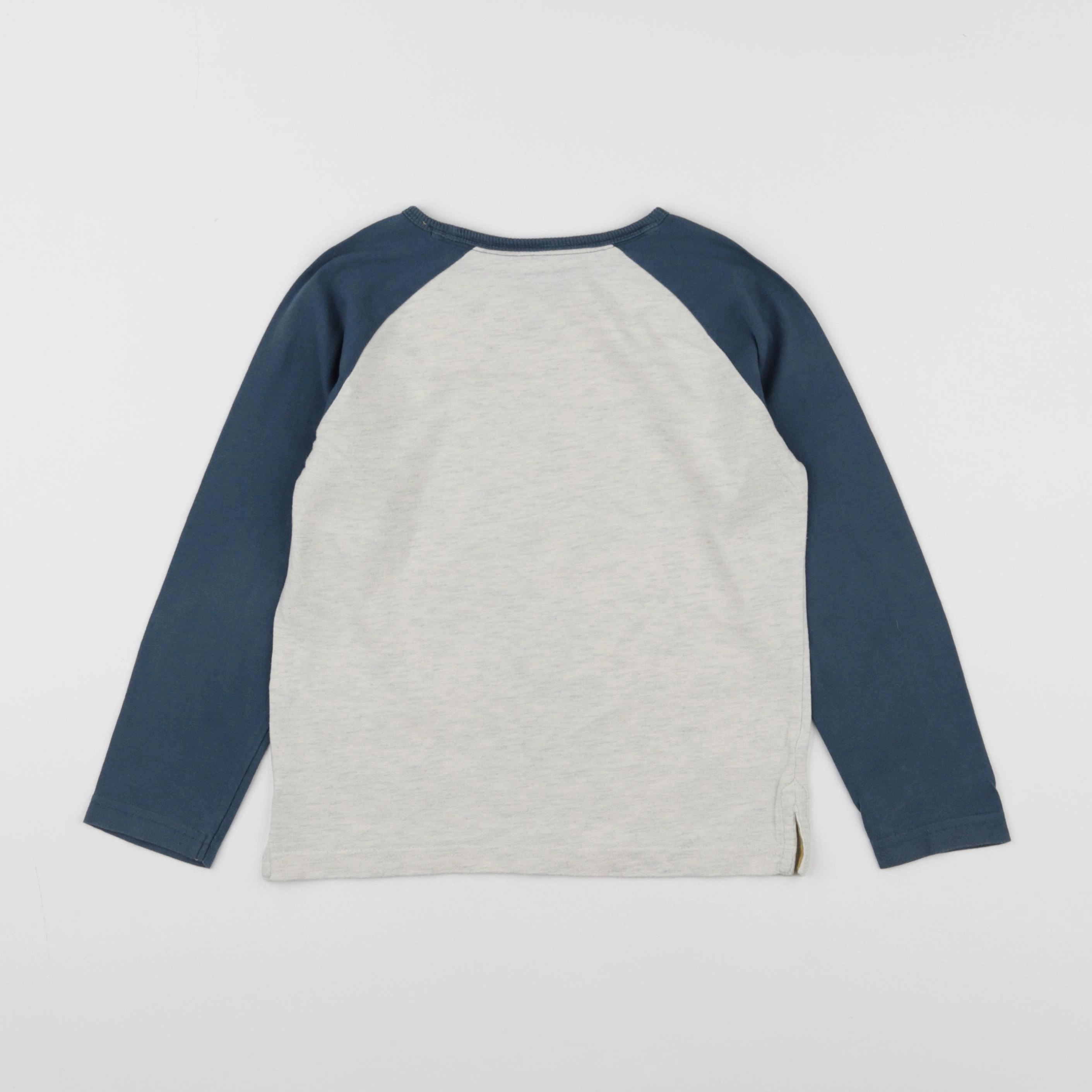 Vertbaudet - tee-shirt bleu, gris - 6 ans
