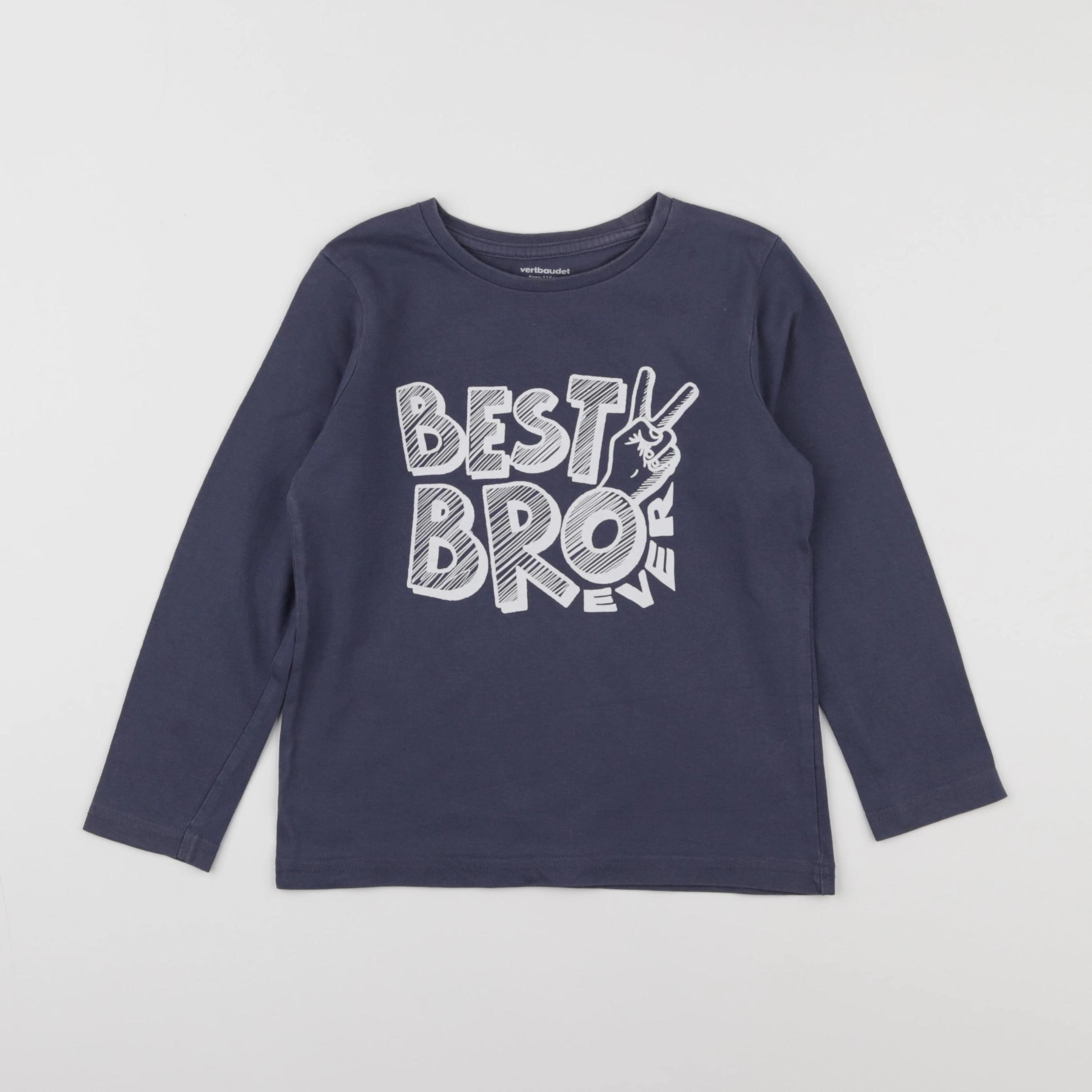 Vertbaudet - tee-shirt bleu - 6 ans