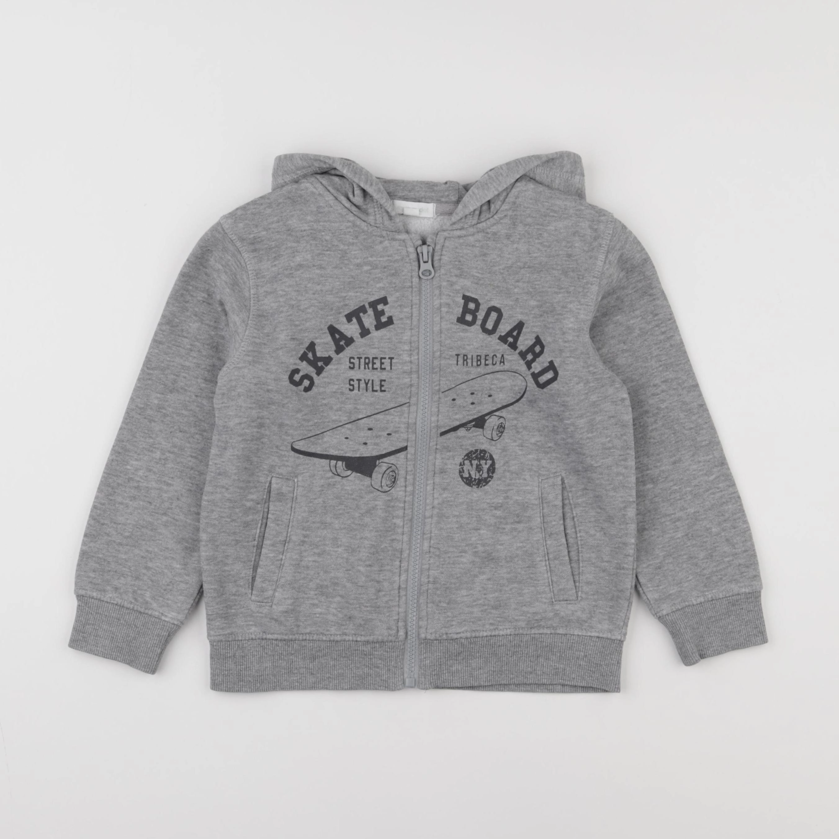 Vertbaudet - sweat gris - 6 ans