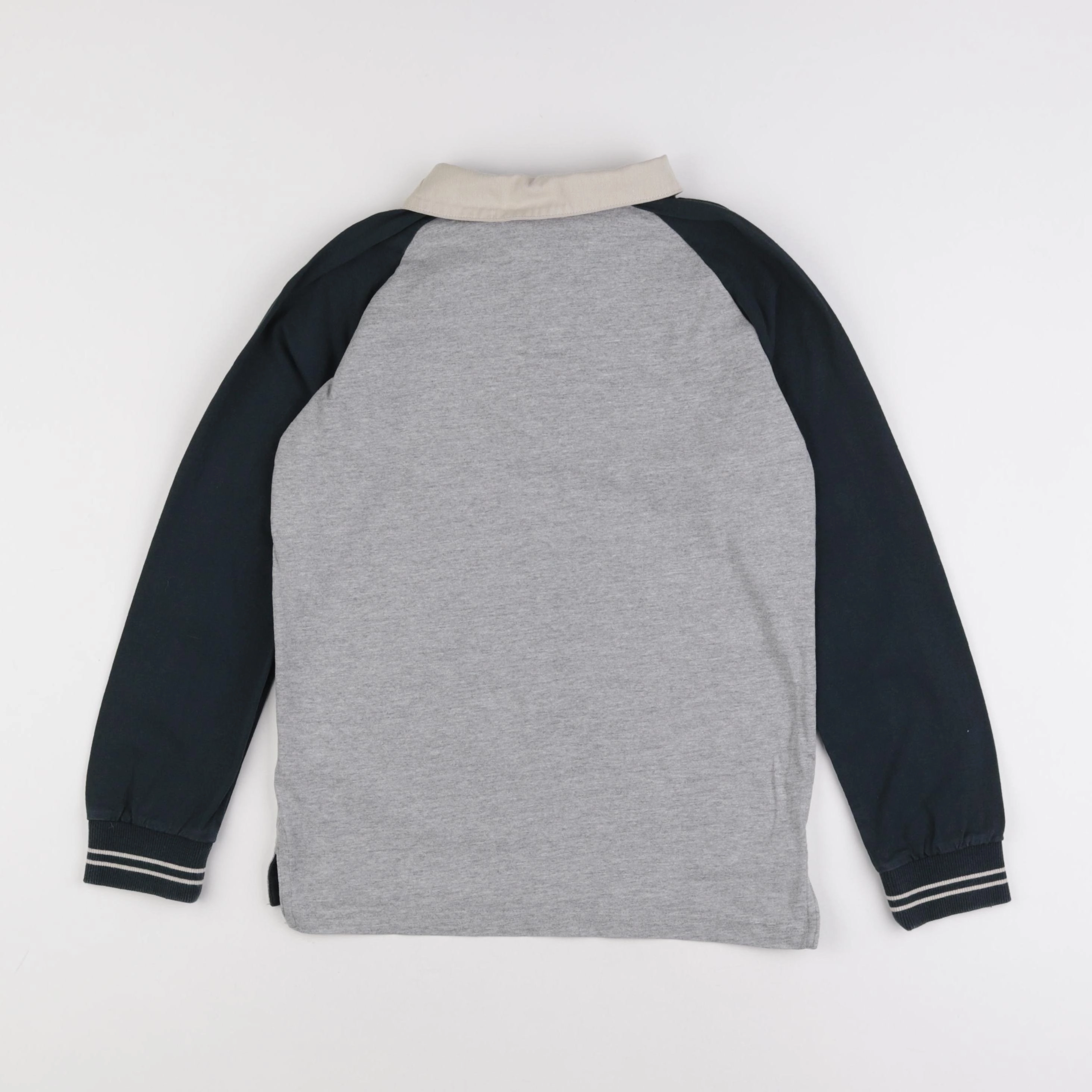 Vertbaudet - polo gris, vert - 12 ans