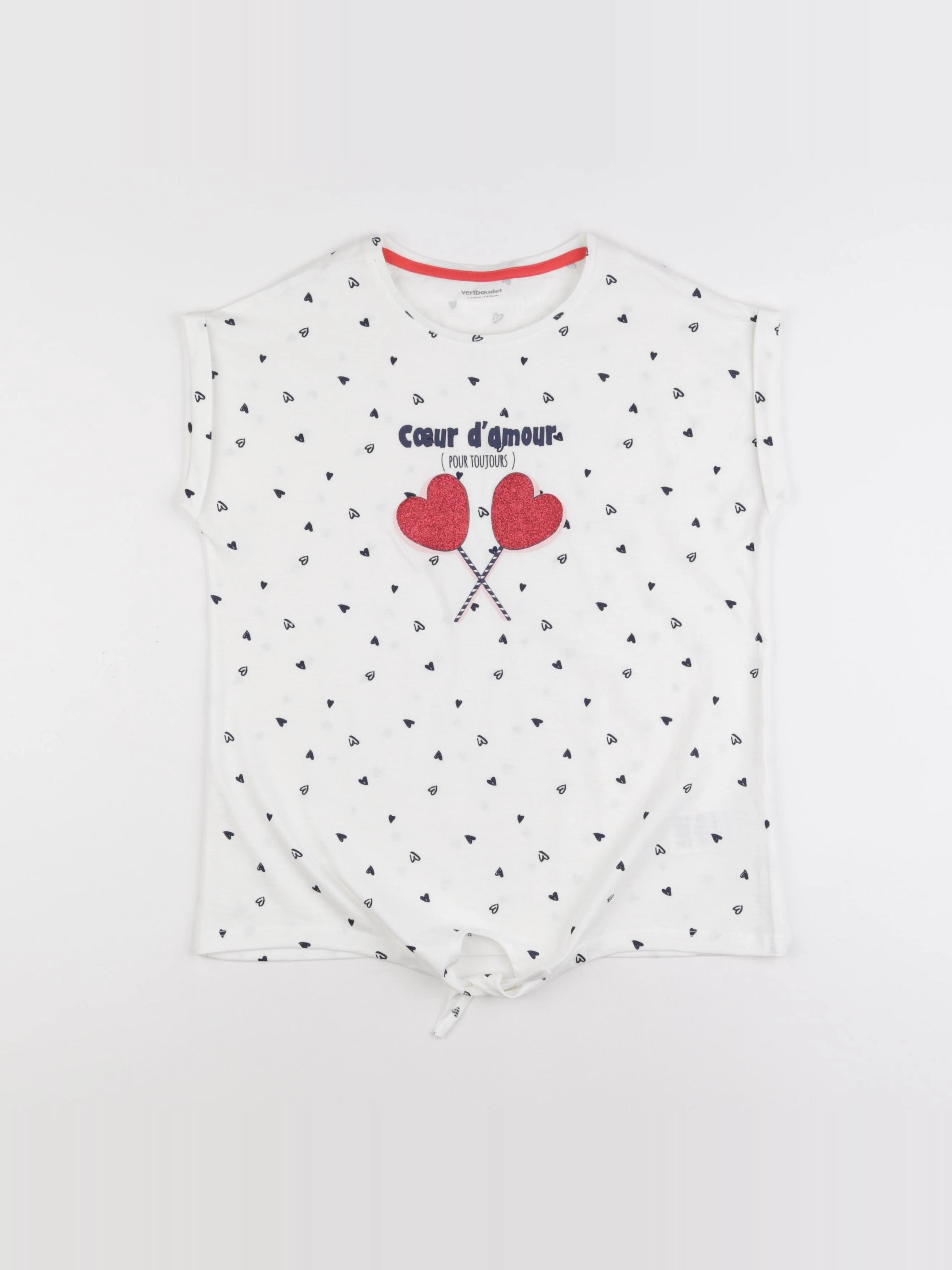 Vertbaudet - tee-shirt blanc - 12 ans