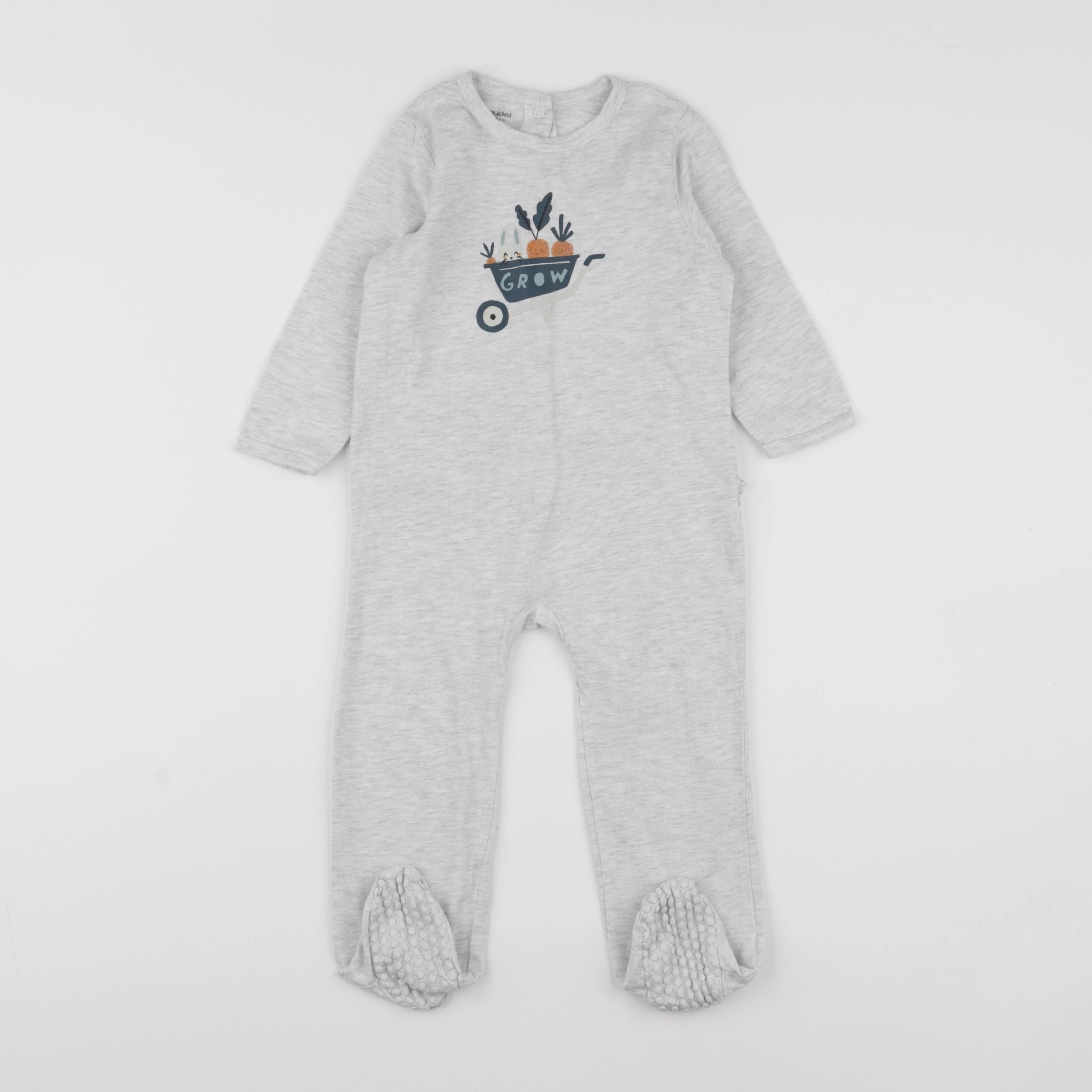 Vertbaudet - pyjama coton gris - 18 mois