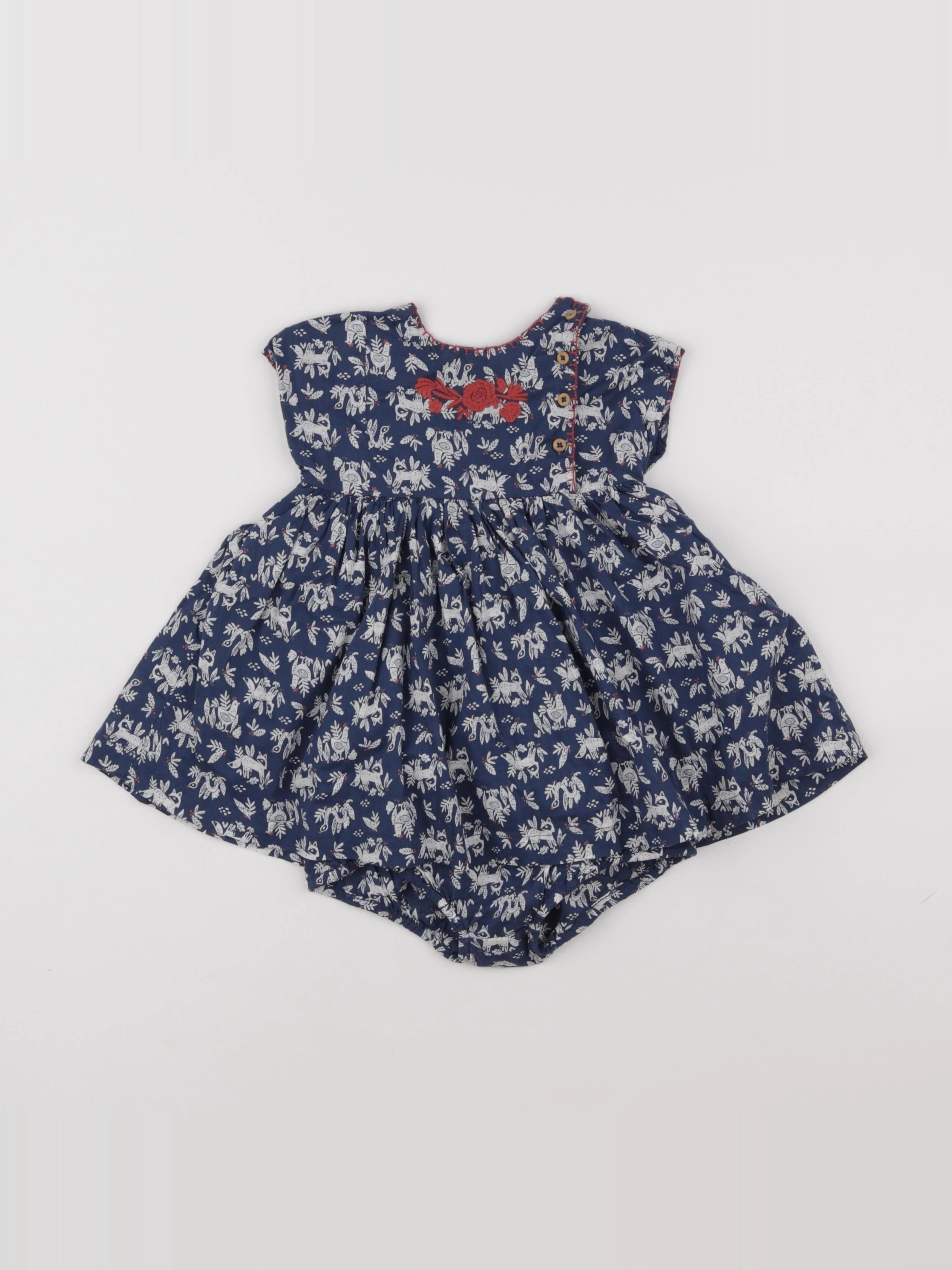 Boutchou - robe bleu - 9 mois