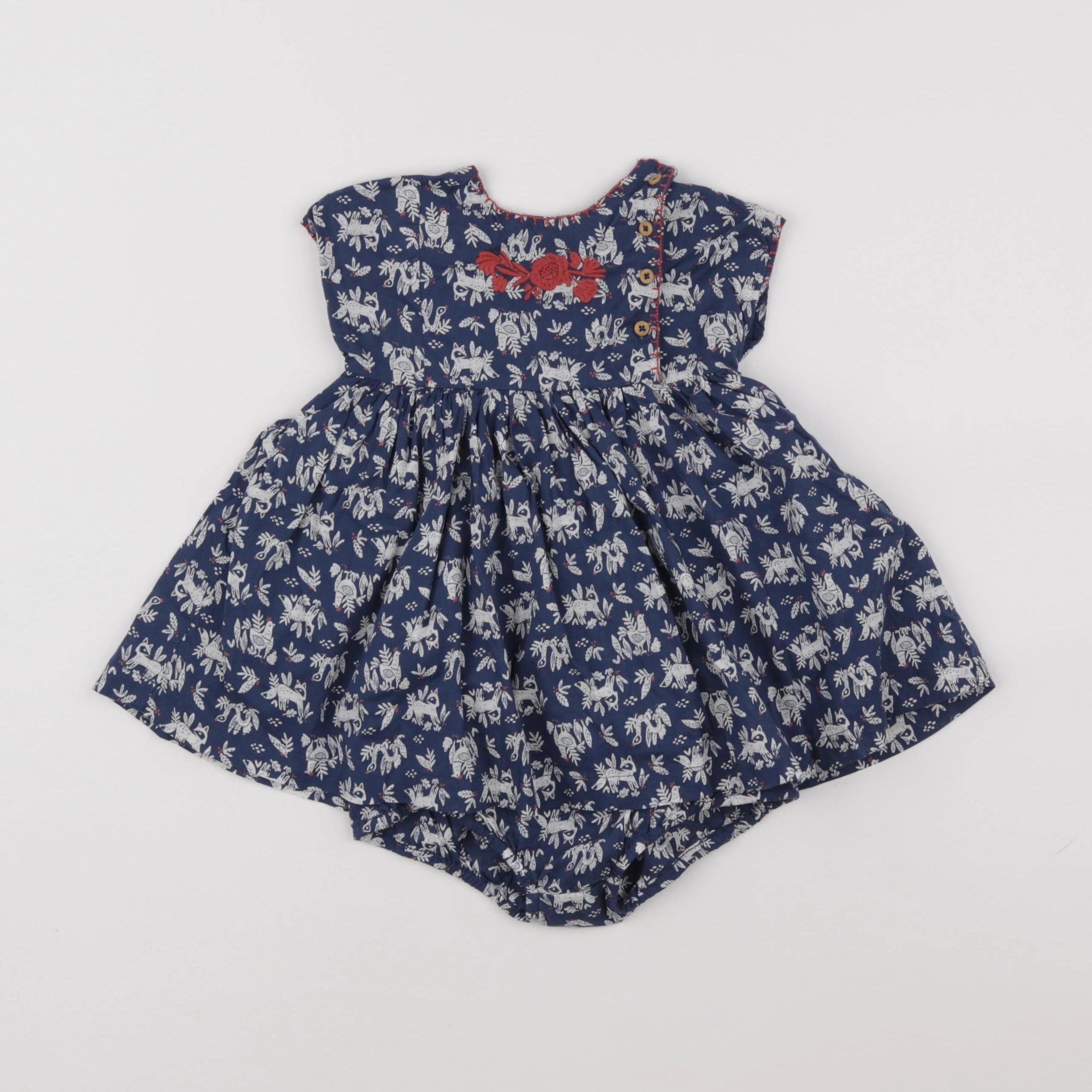 Boutchou - robe bleu - 9 mois