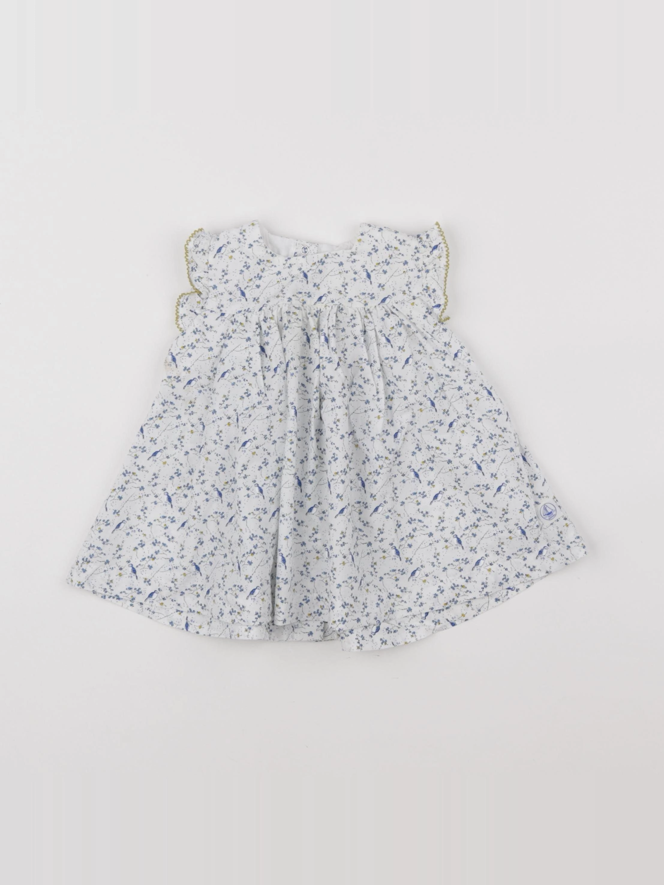 Petit Bateau - robe bleu - 6 mois