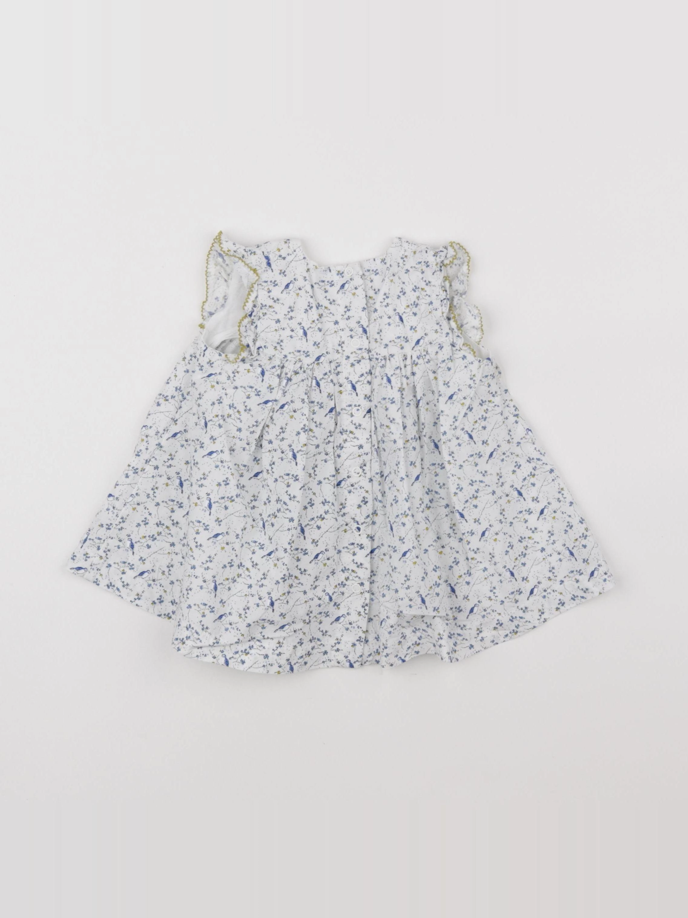 Petit Bateau - robe bleu - 6 mois