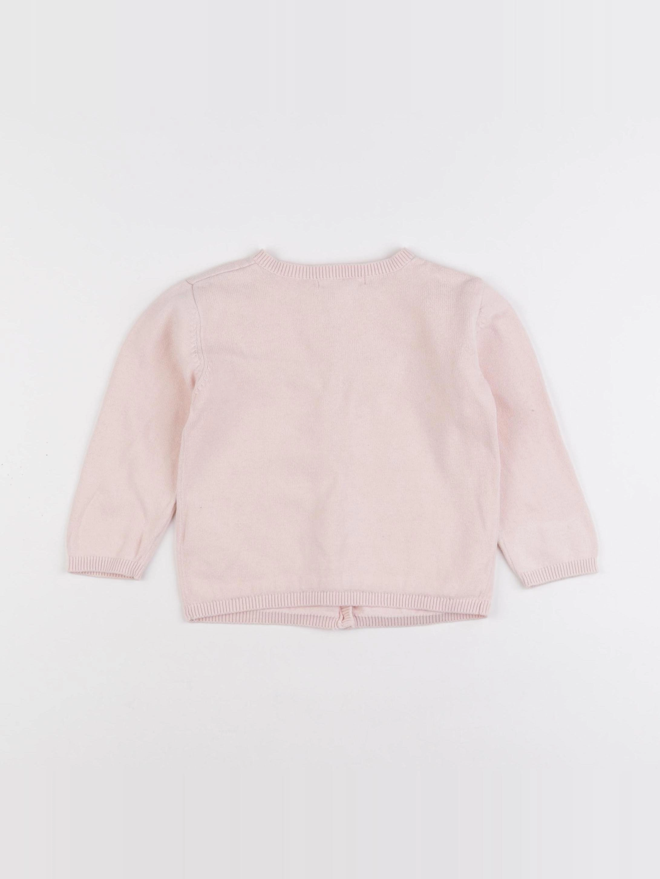 Vertbaudet - gilet rose - 24 mois