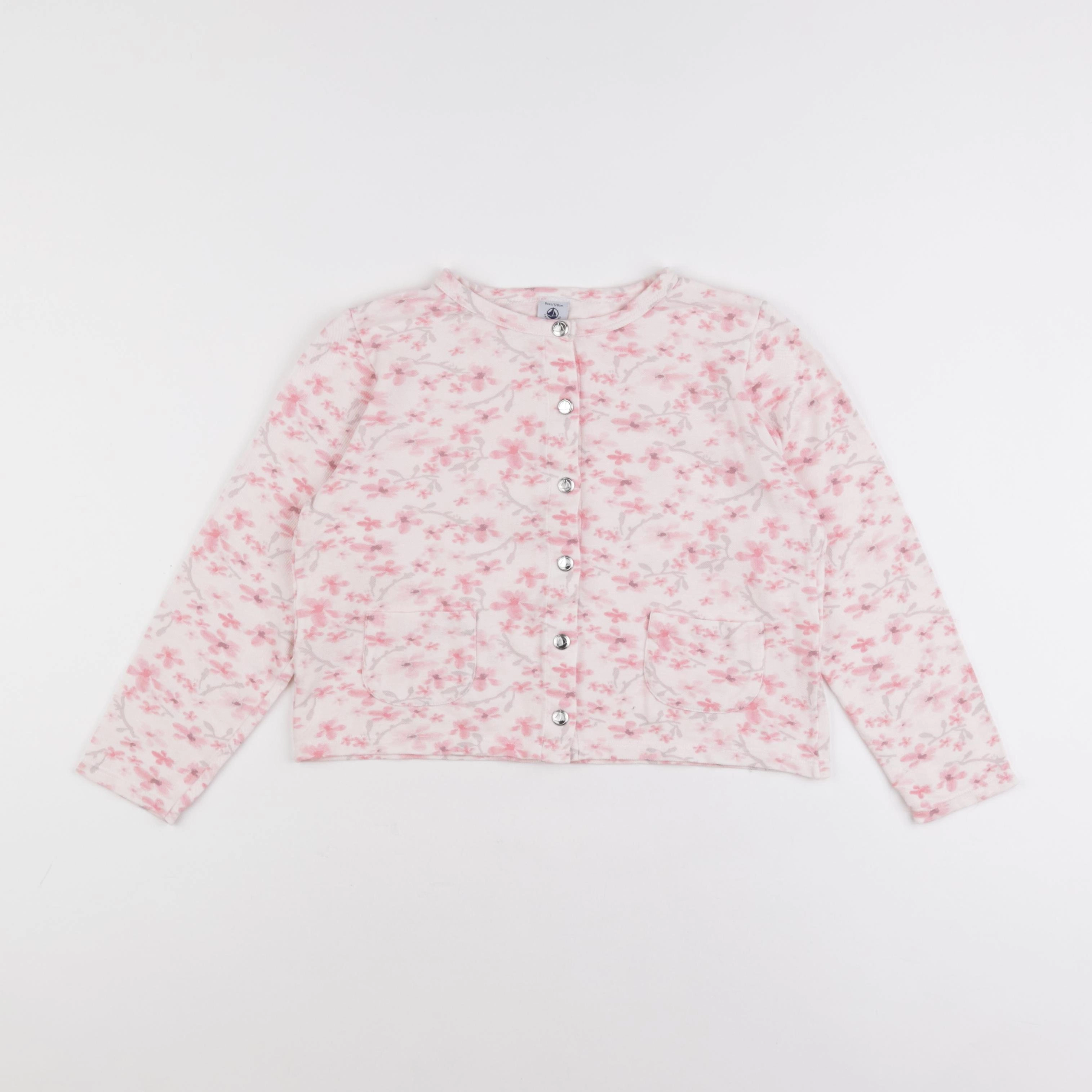 Petit Bateau - gilet rose - 8 ans
