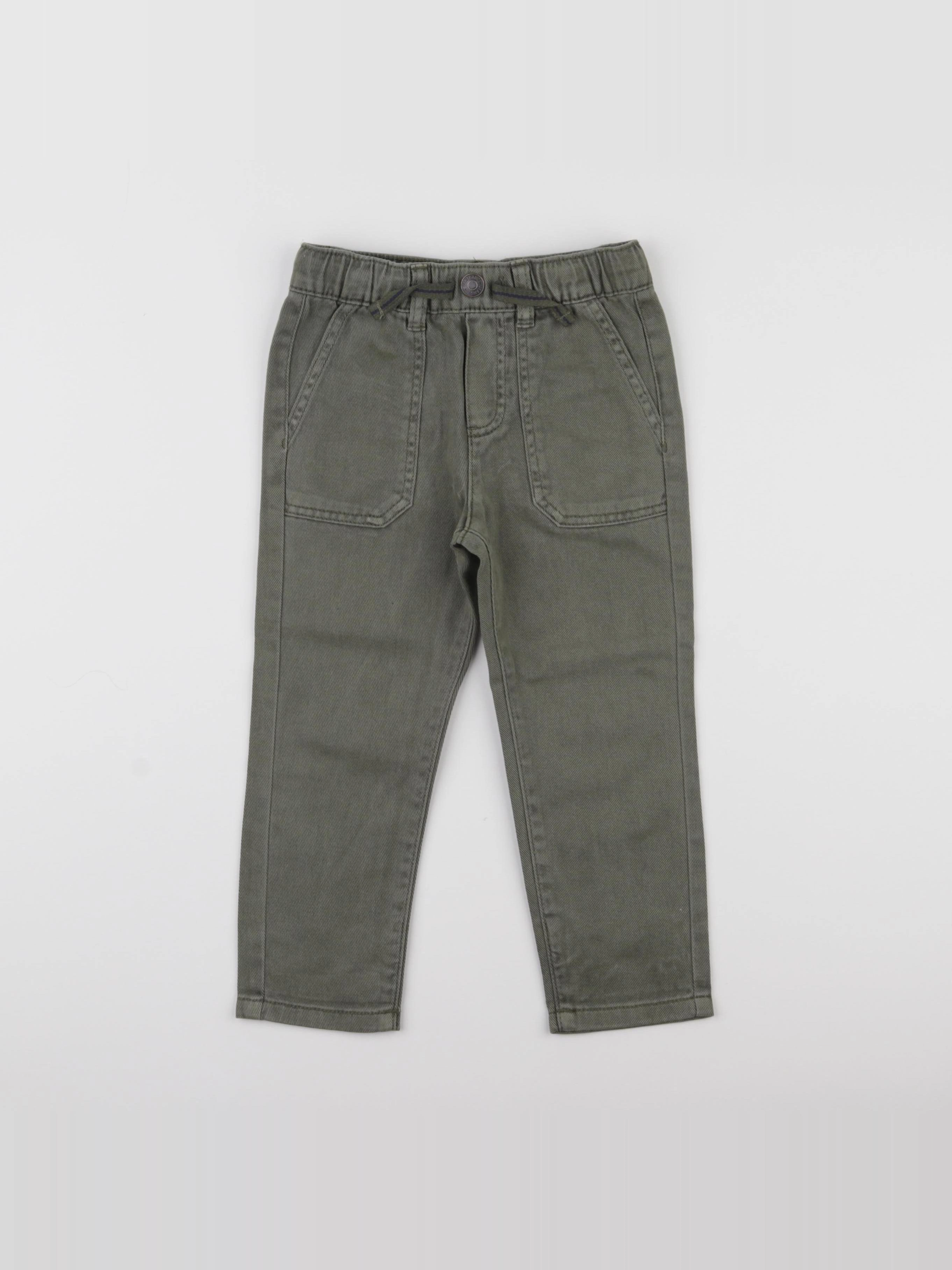 Vertbaudet - pantalon vert - 3 ans