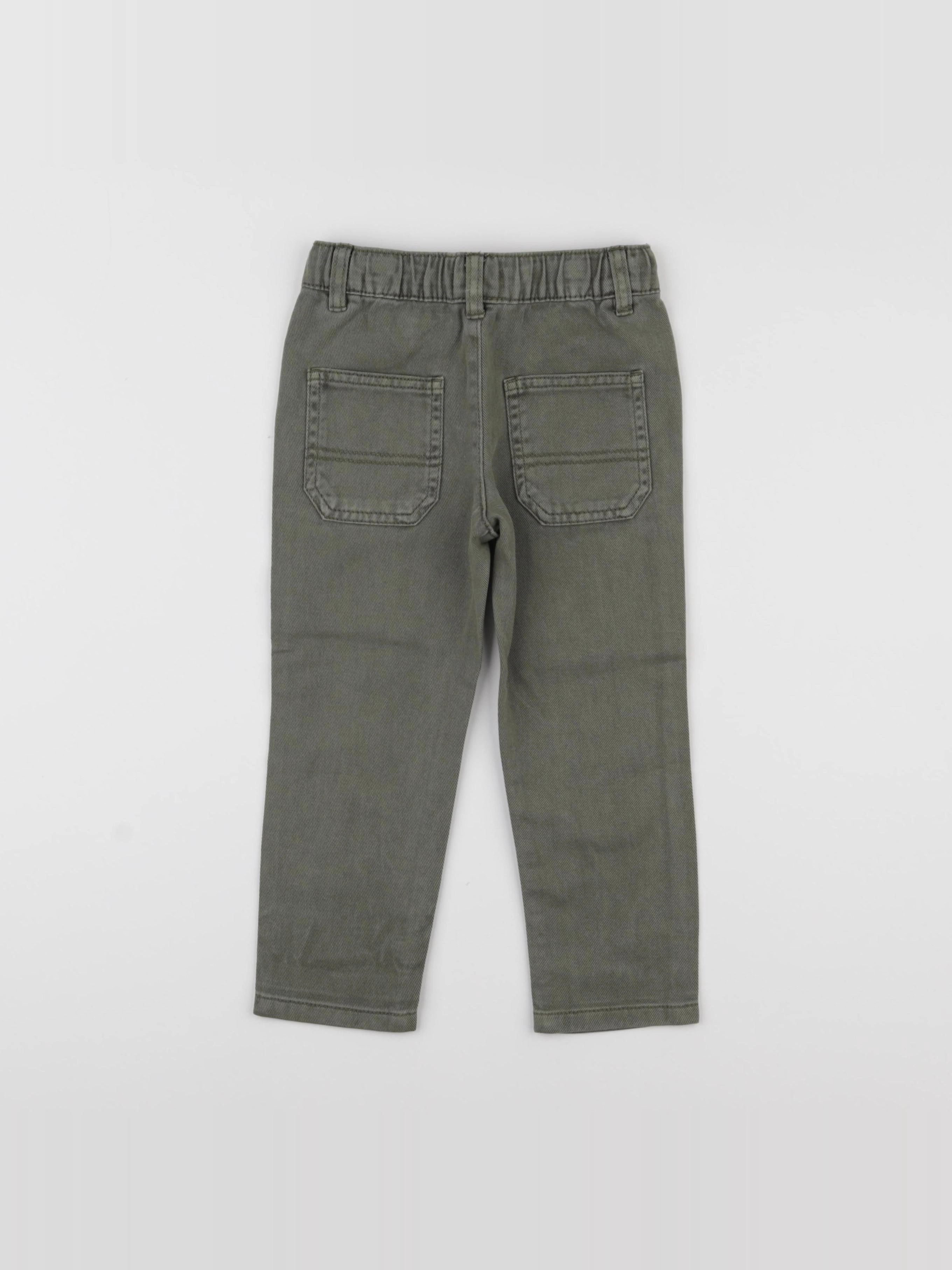 Vertbaudet - pantalon vert - 3 ans