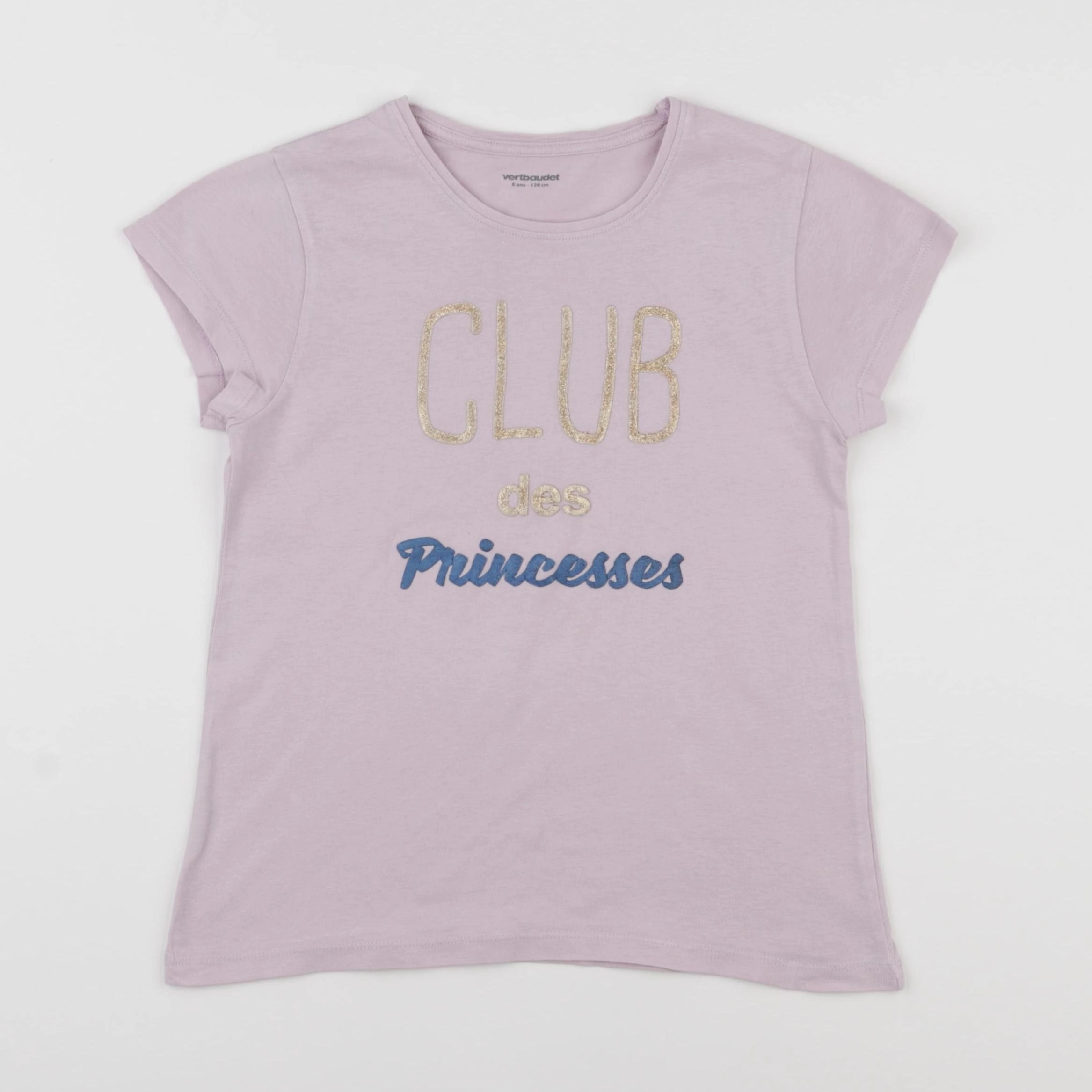 Vertbaudet - tee-shirt violet - 8 ans