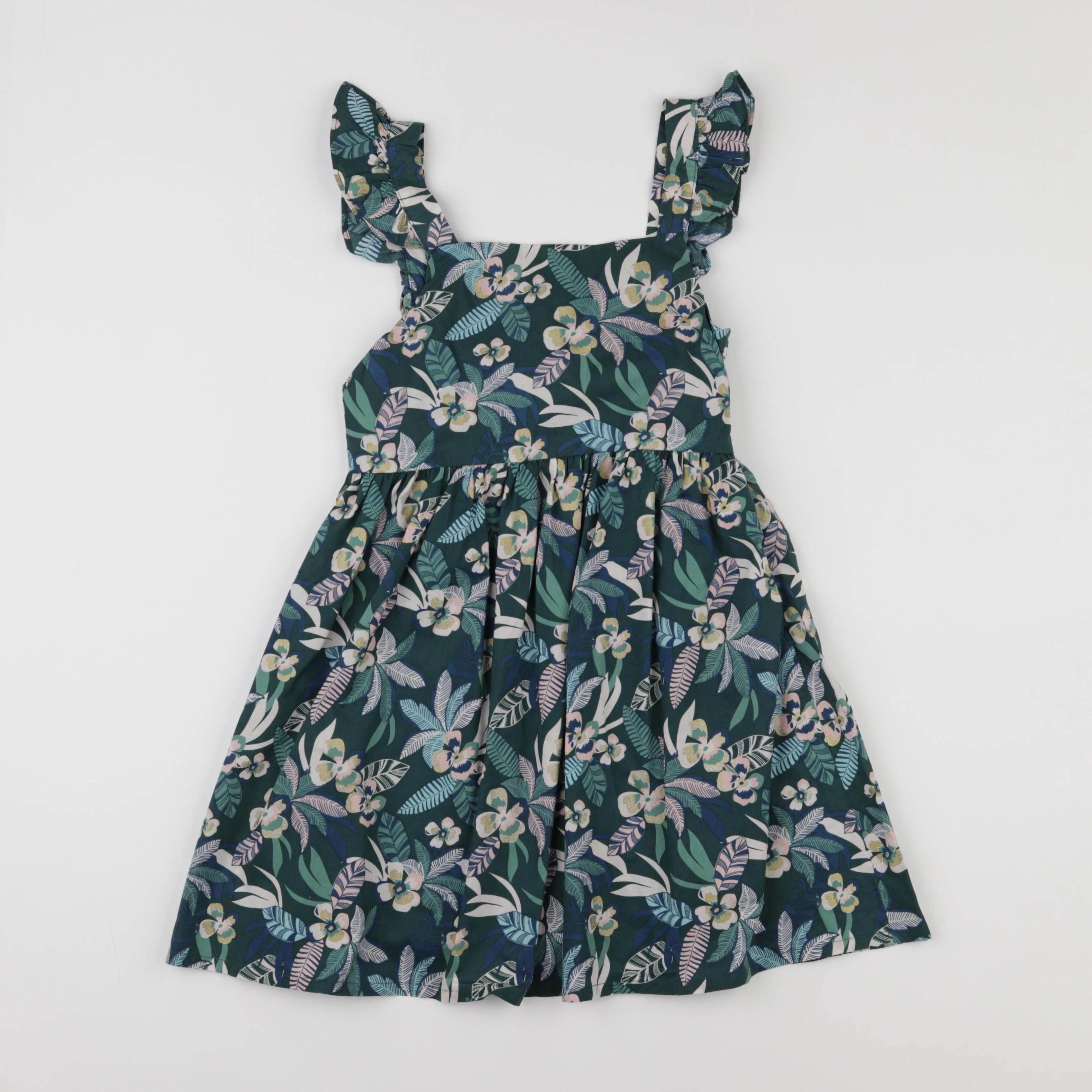 Vertbaudet - robe vert - 8 ans