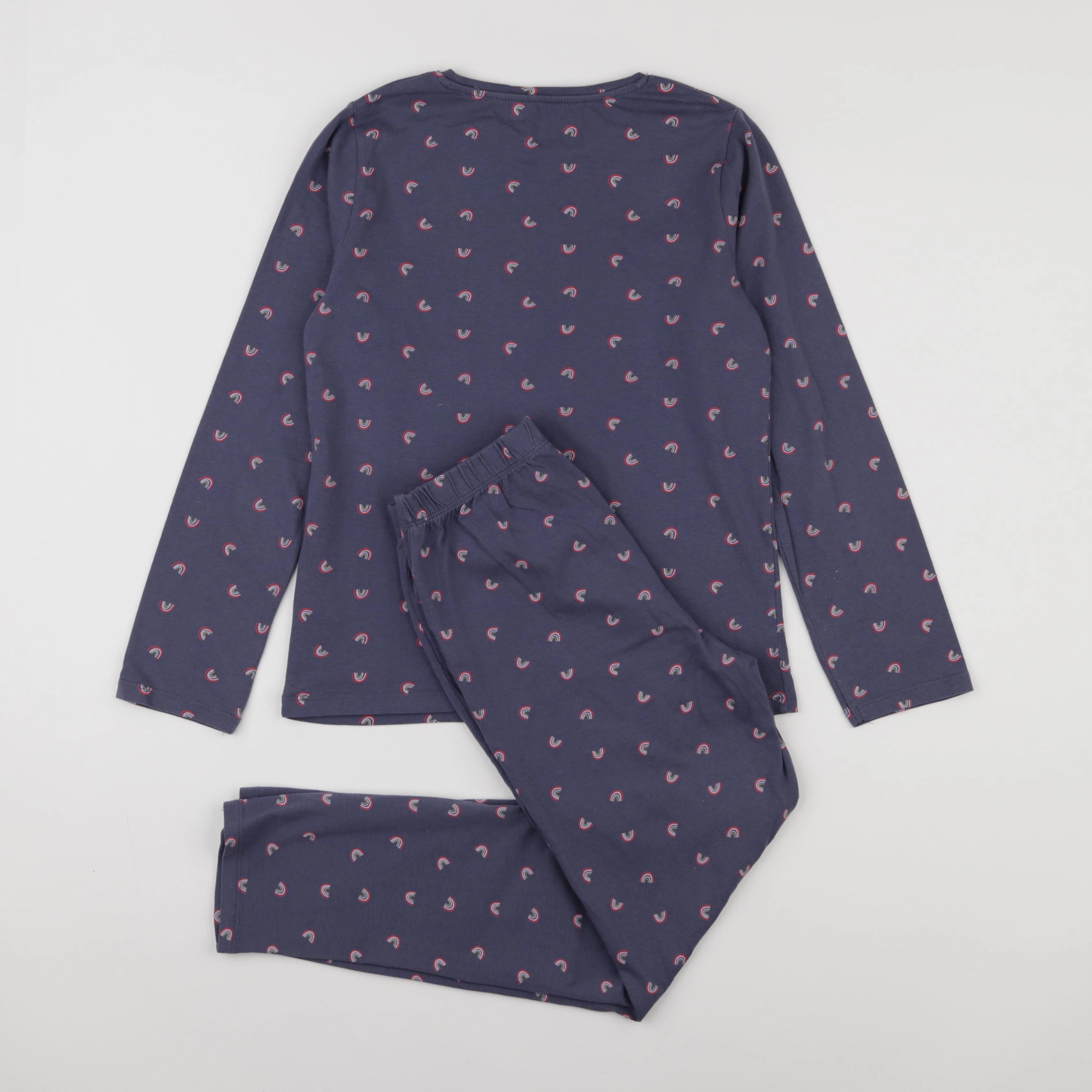 Vertbaudet - pyjama coton bleu, or - 10 ans