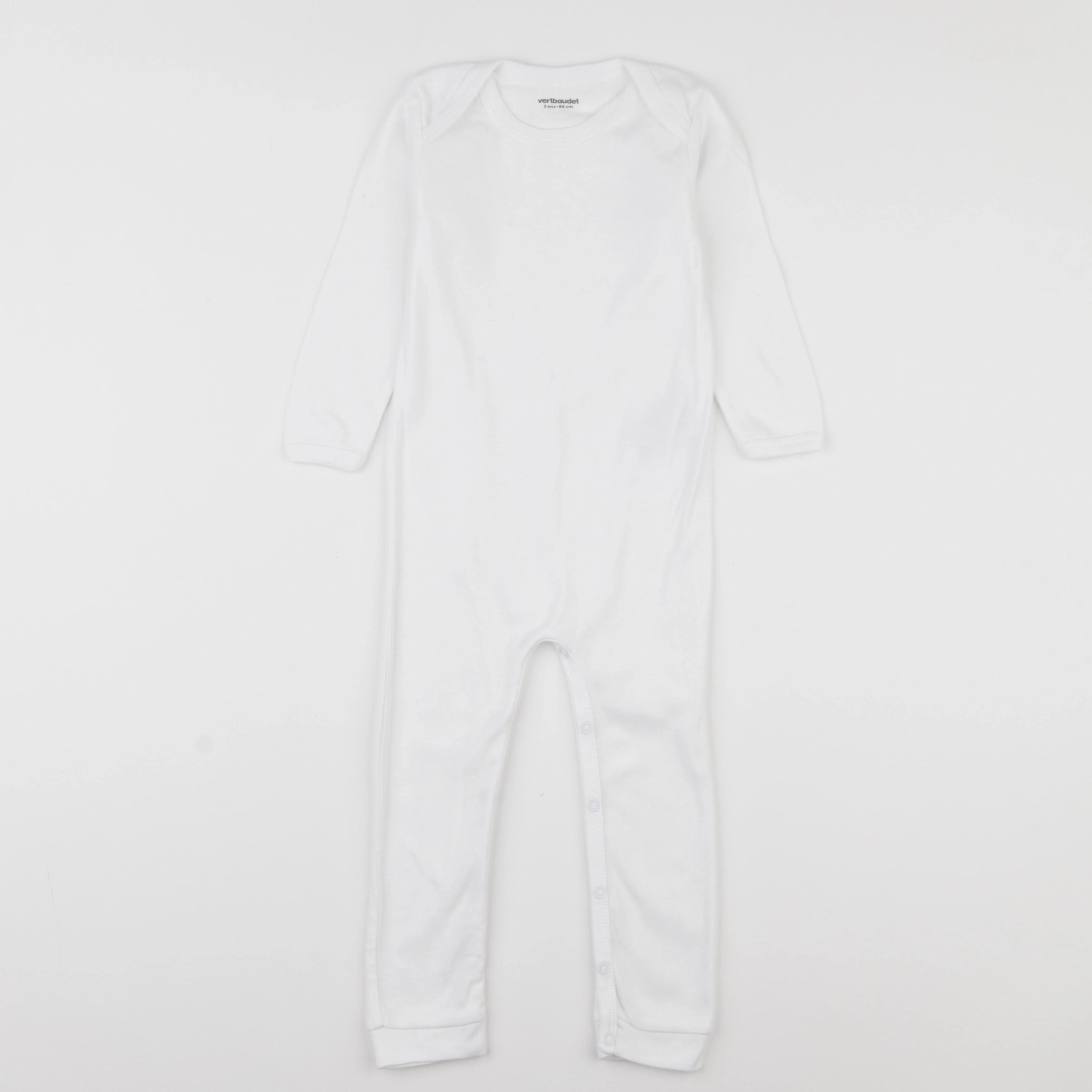 Vertbaudet - pyjama coton blanc - 2 ans