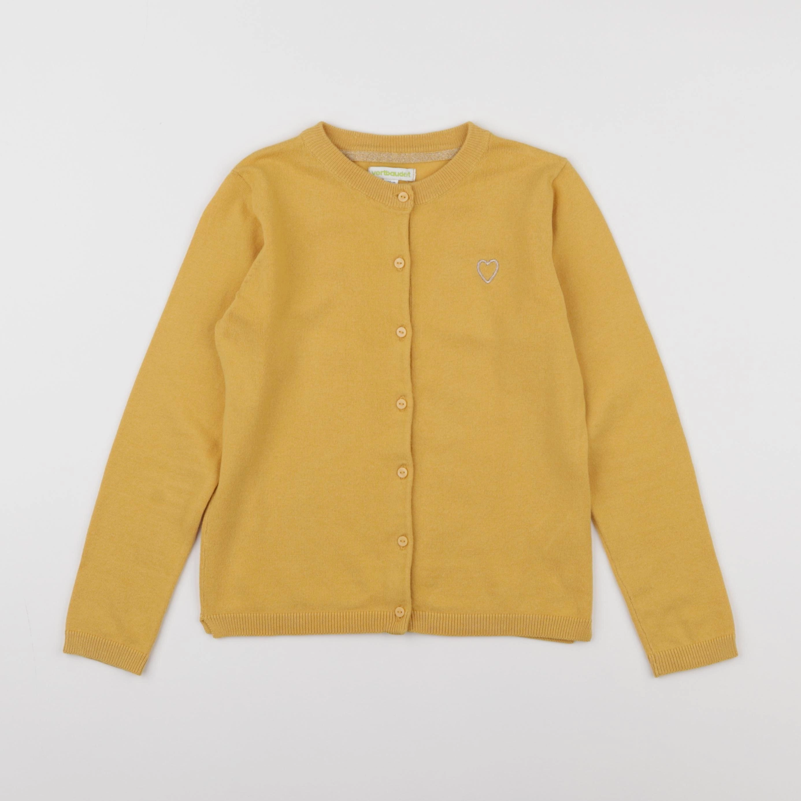 Vertbaudet - gilet jaune, or - 8 ans