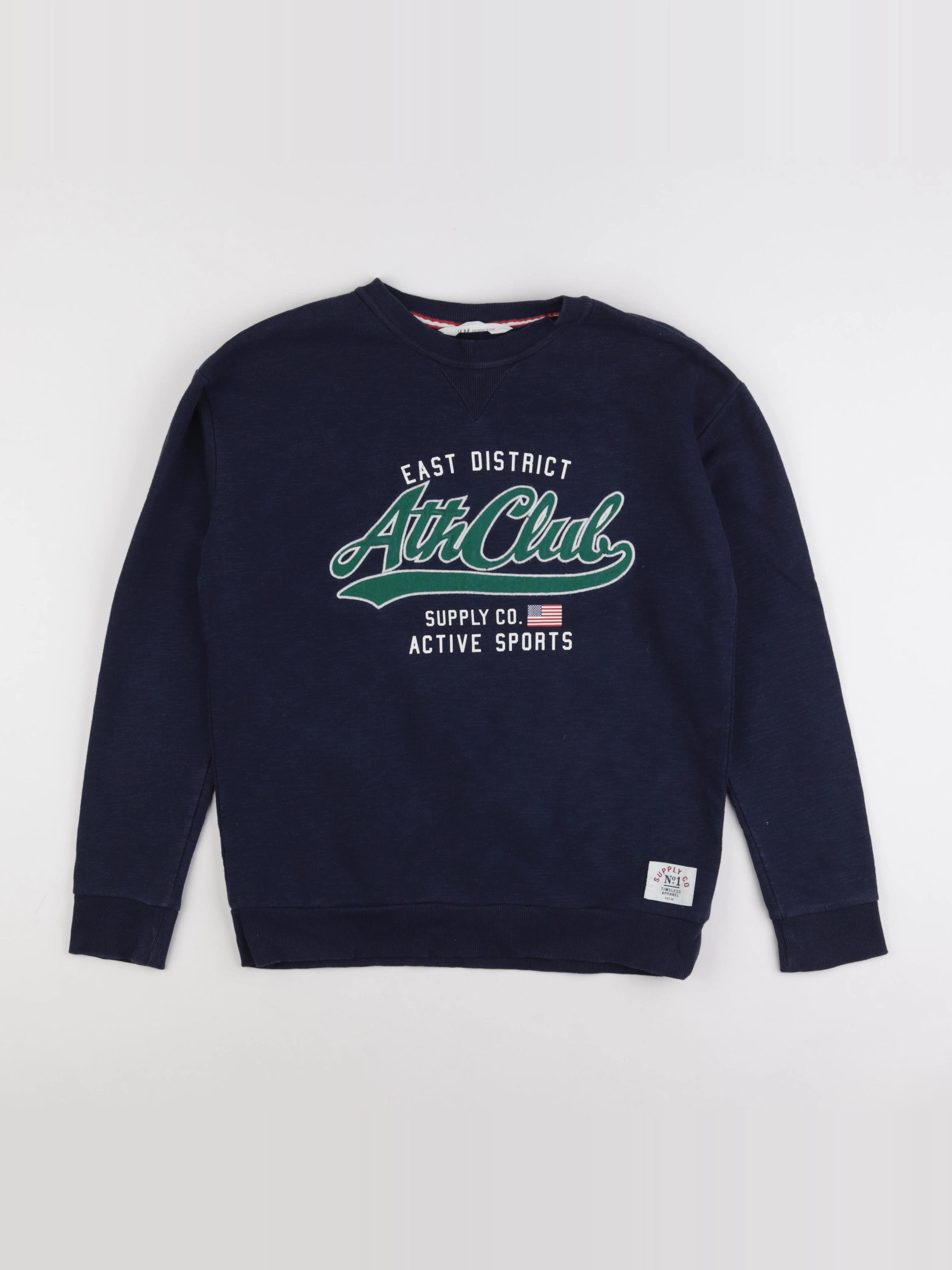 H&M - sweat bleu - 12/14 ans