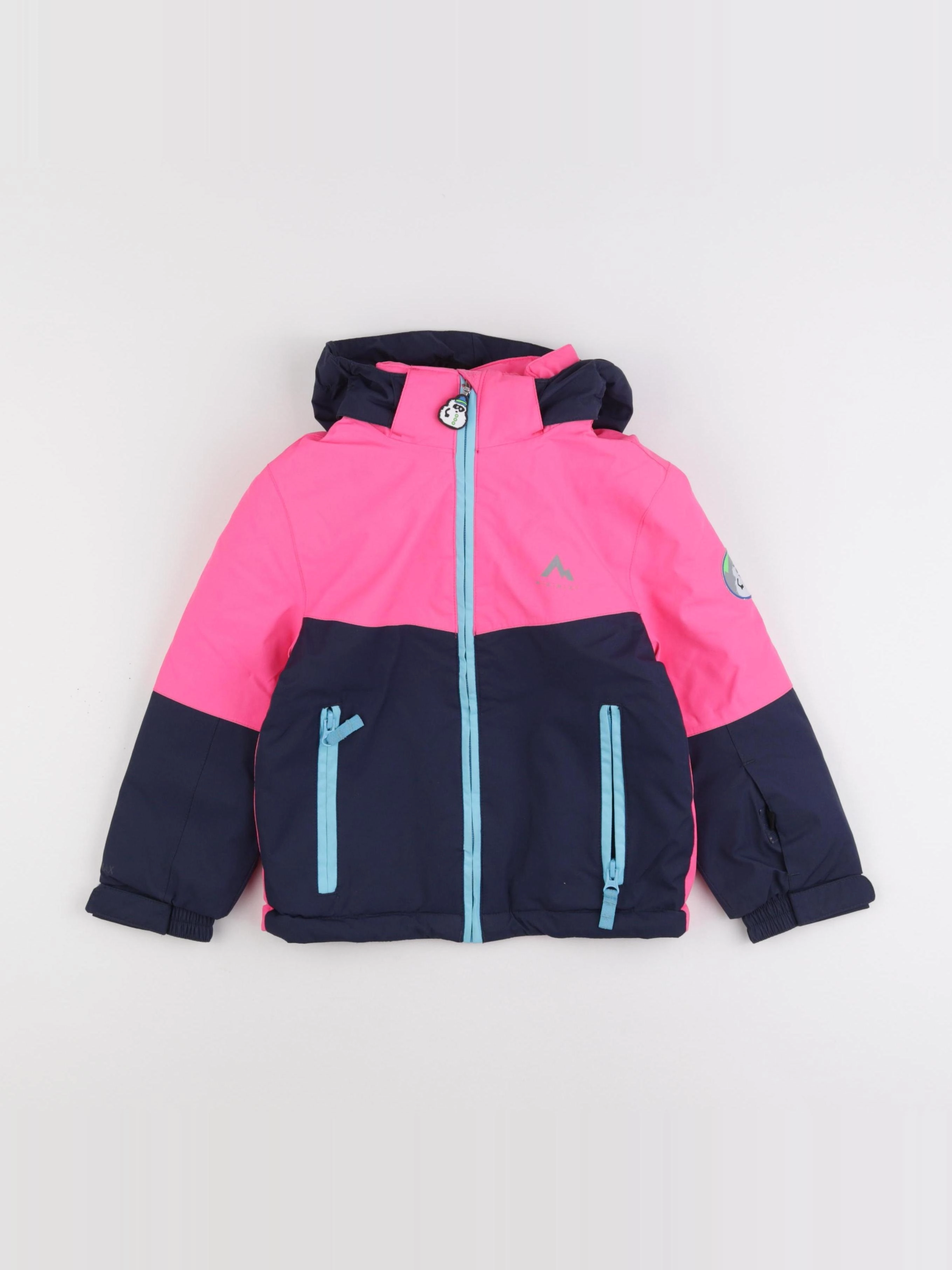 Intersport ski - manteau de ski rose fluo - 4 ans