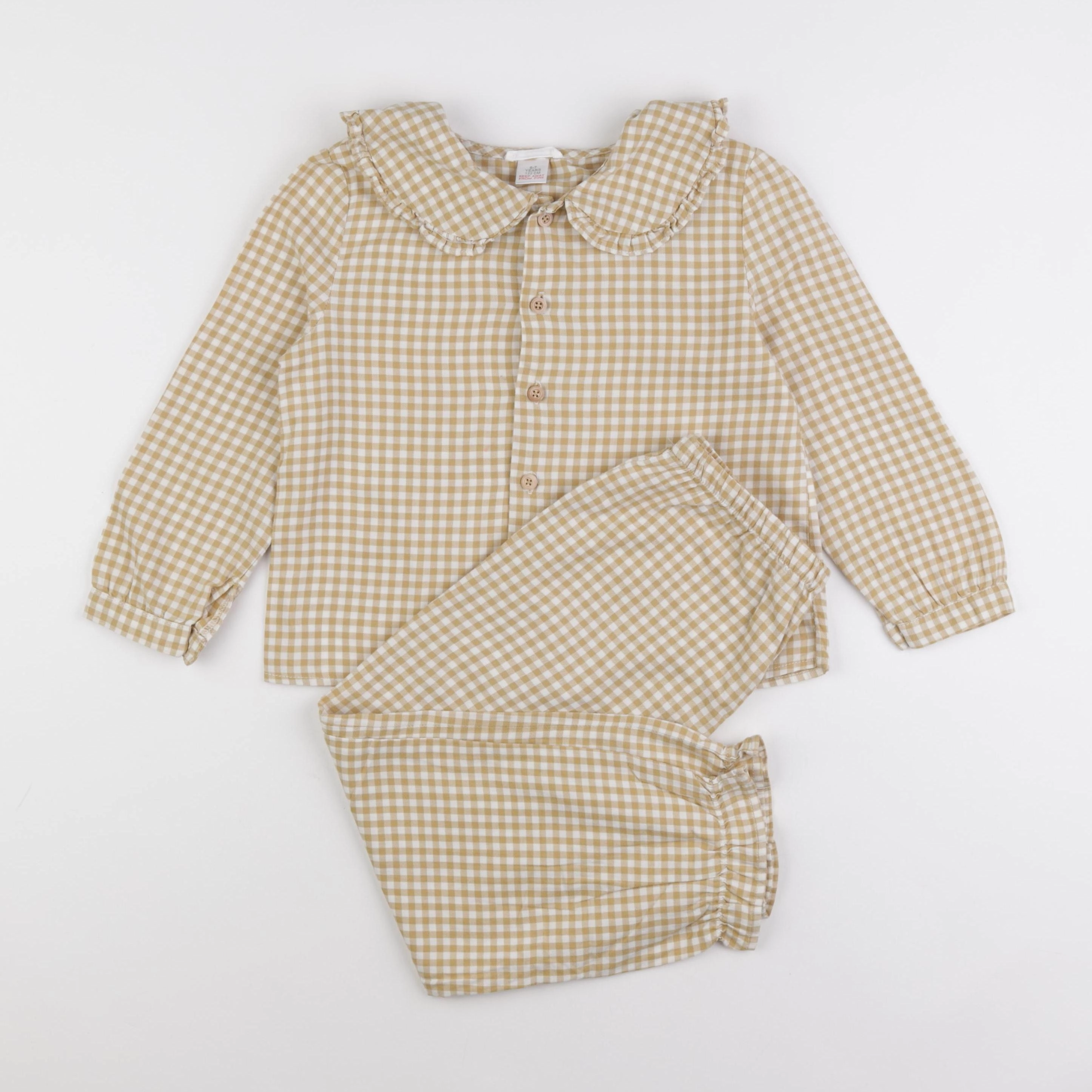 Zara - pyjama coton beige - 6/7 ans