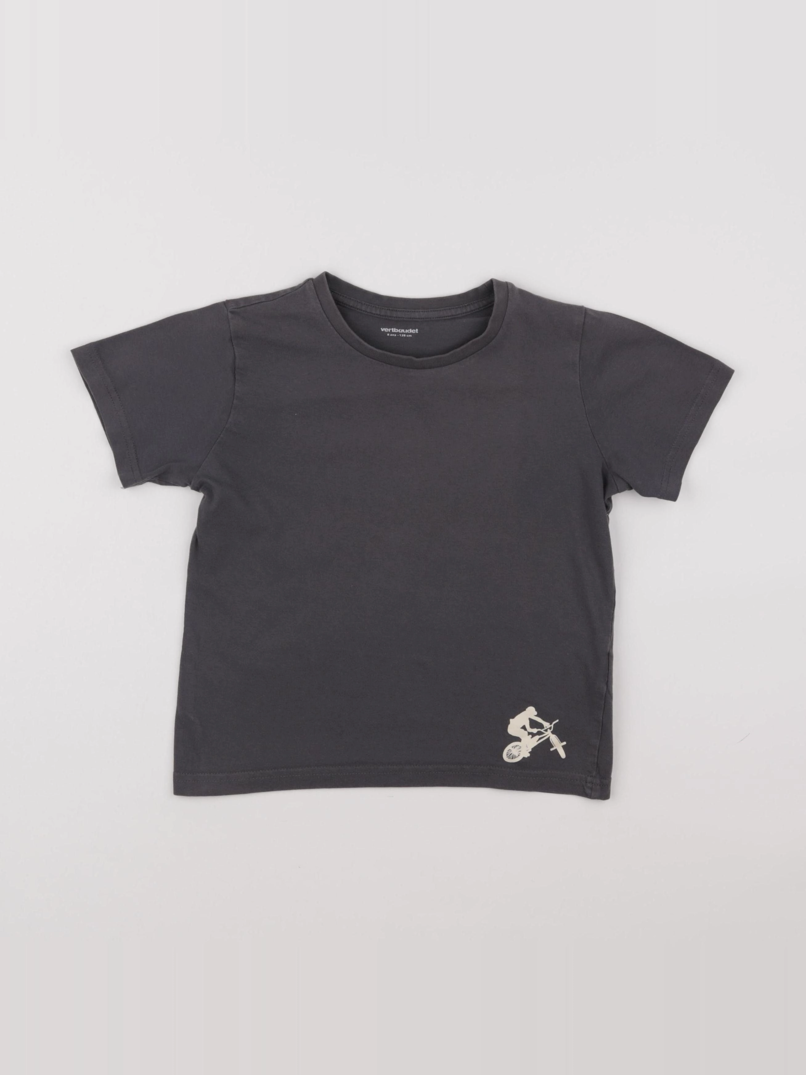 Vertbaudet - tee-shirt gris - 8 ans