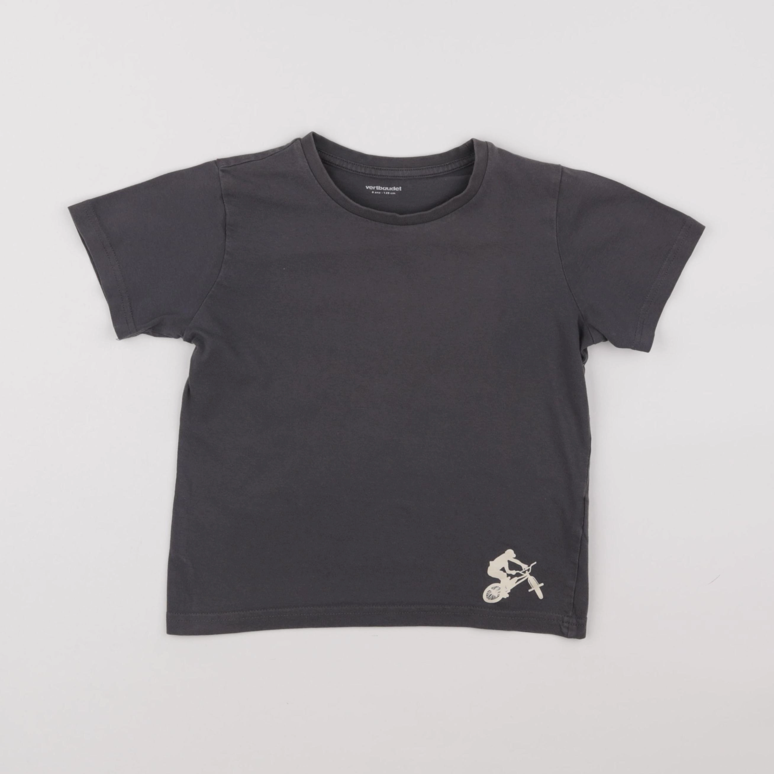 Vertbaudet - tee-shirt gris - 8 ans