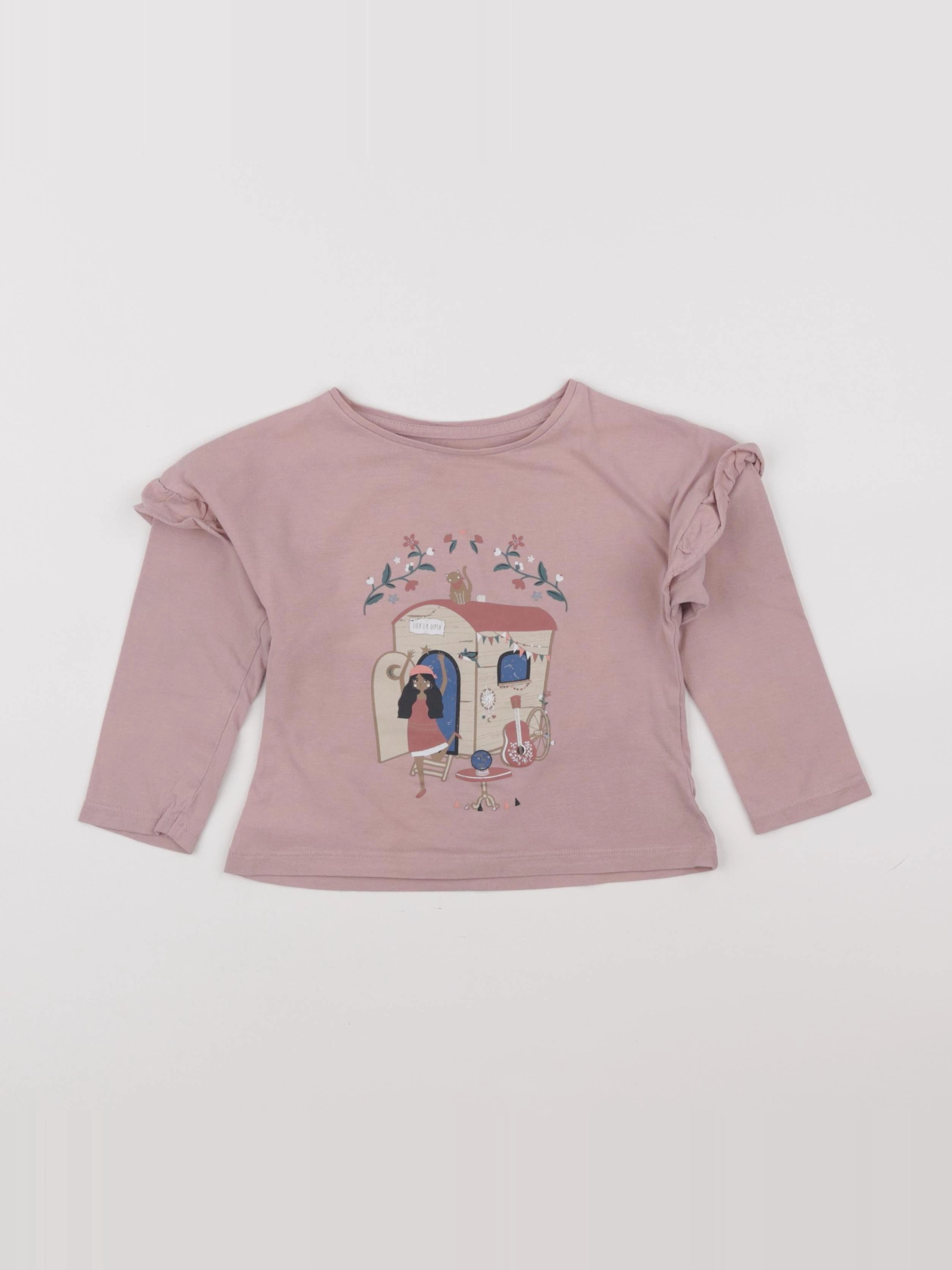 Vertbaudet - tee-shirt rose - 3 ans