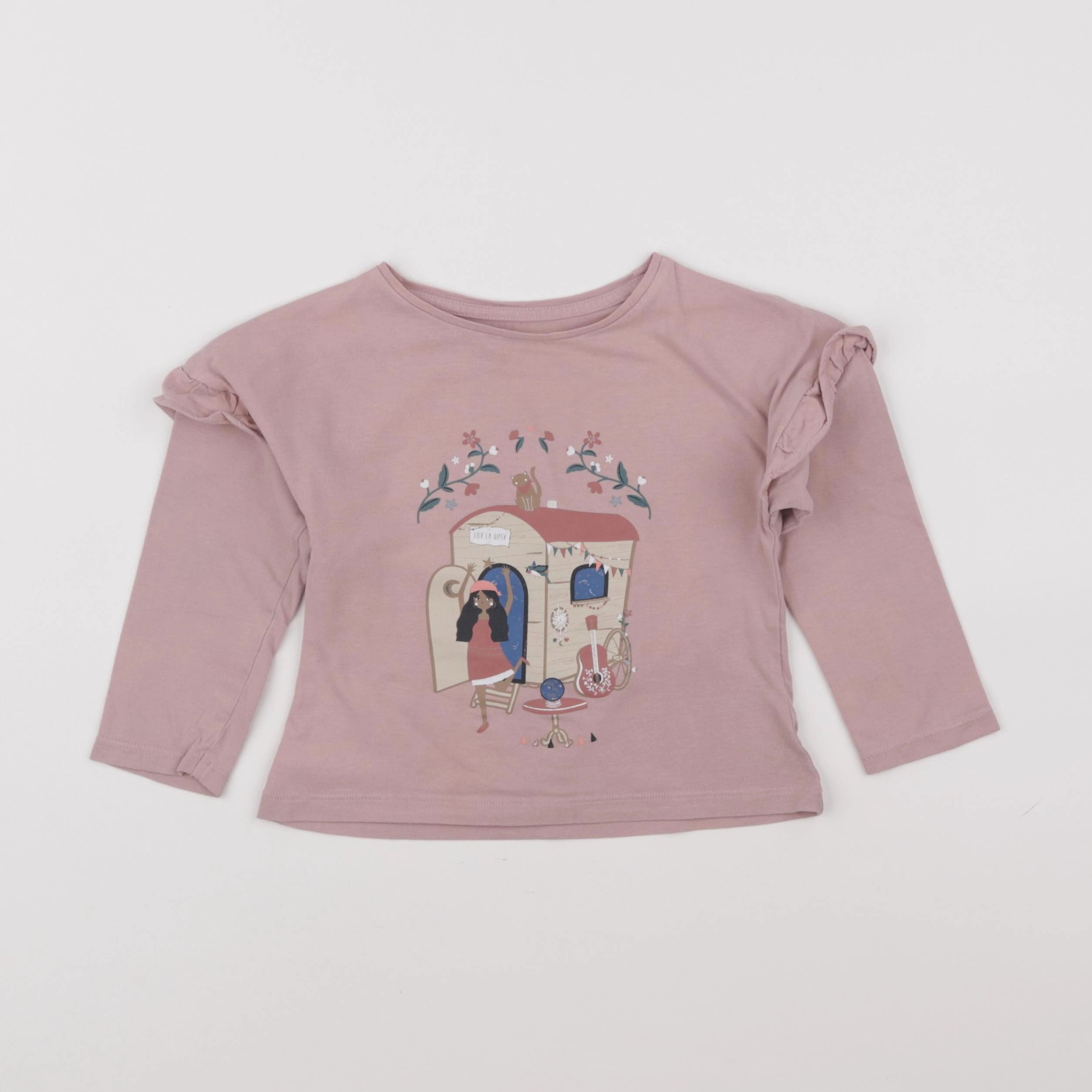Vertbaudet - tee-shirt rose - 3 ans