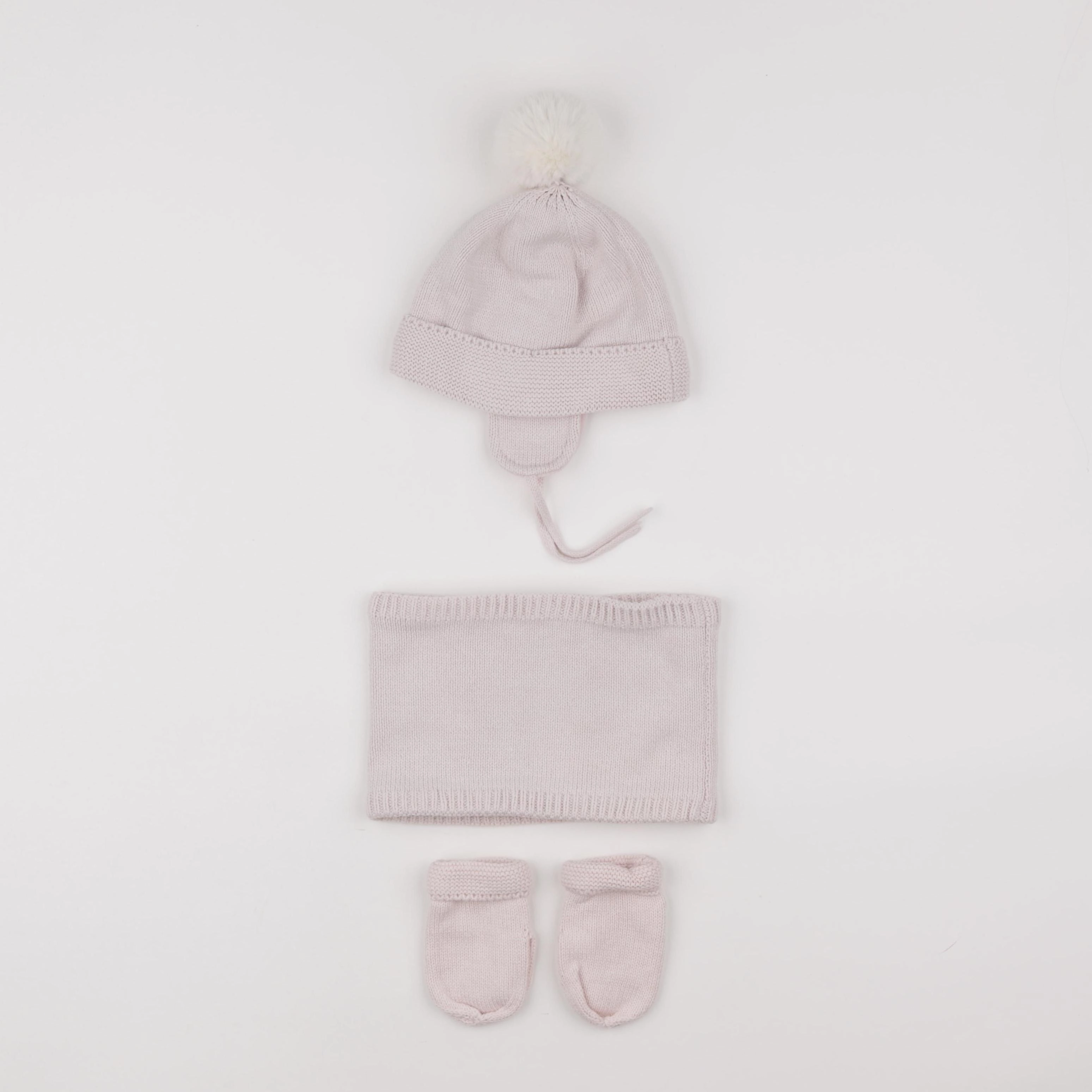 Vertbaudet - ensemble bonnet/moufles/tour de cou rose - 2/3 ans