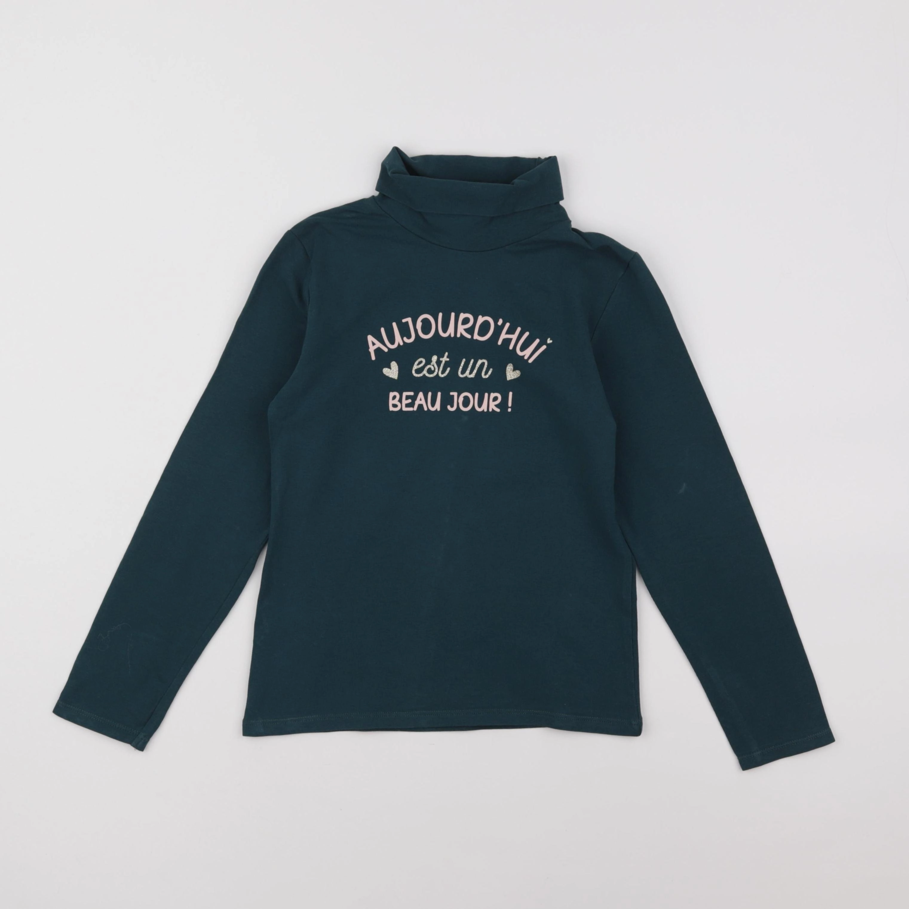 Vertbaudet - sous-pull vert - 8 ans