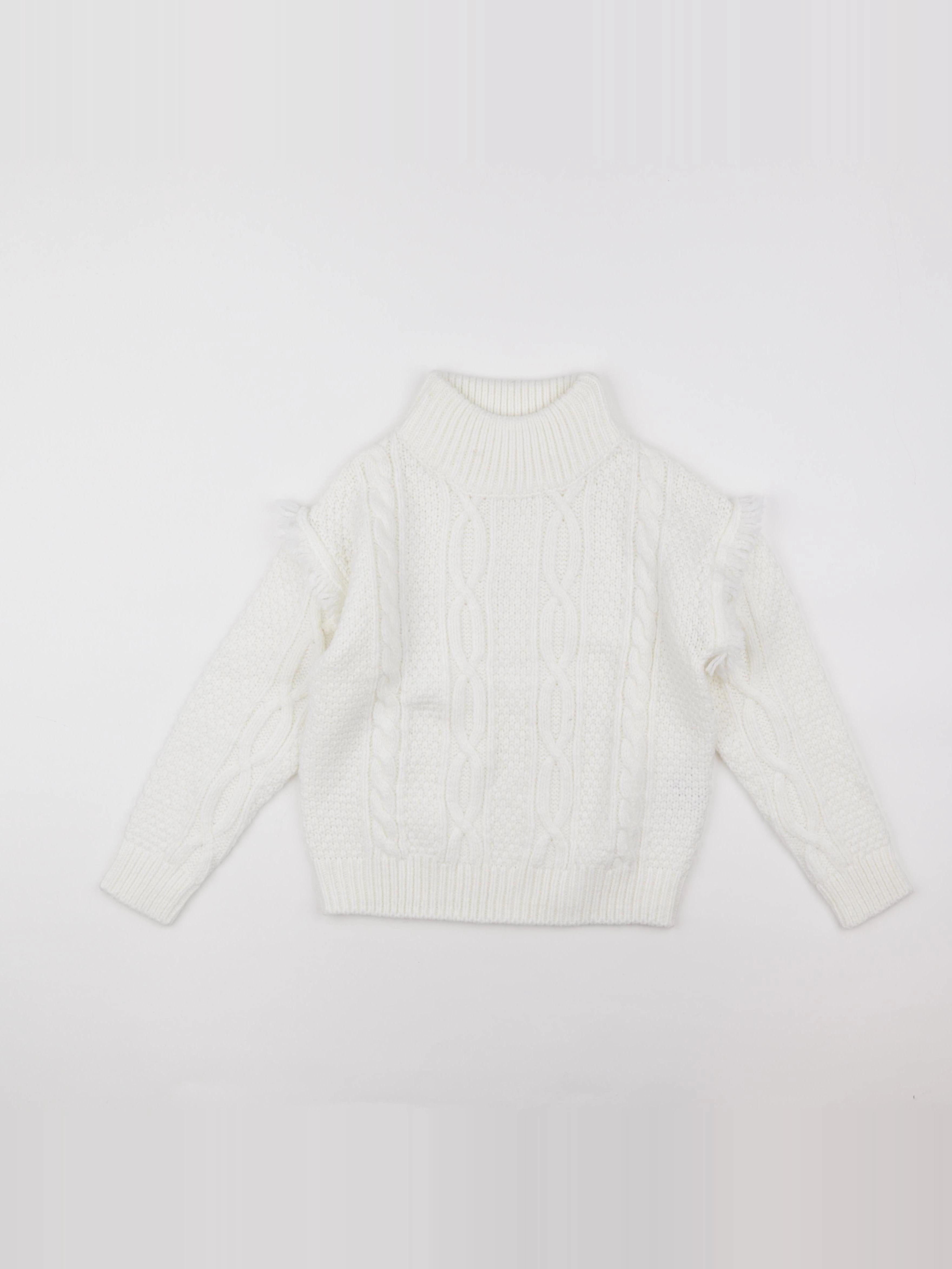Vertbaudet - pull blanc - 8 ans