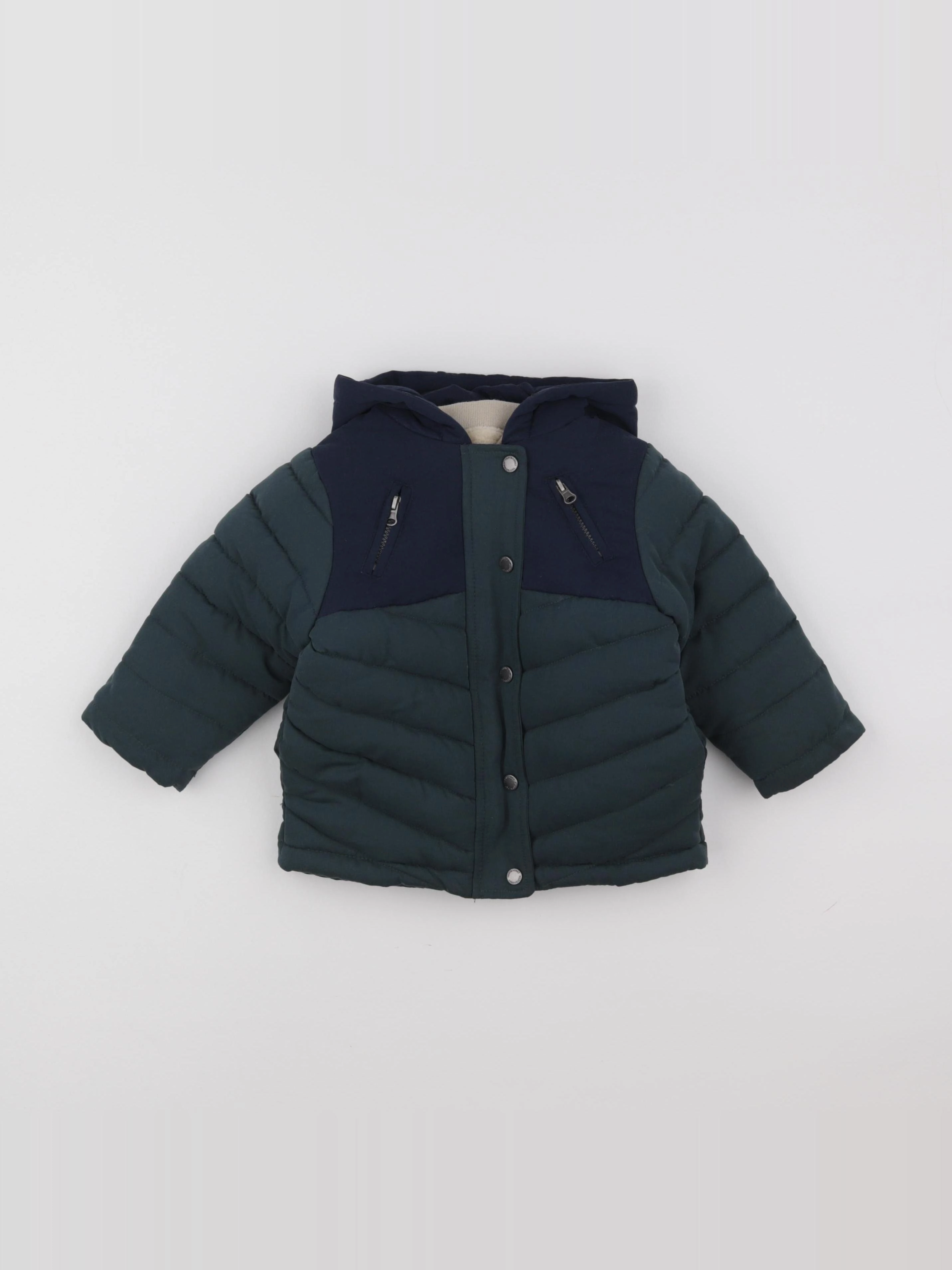 Vertbaudet - parka vert - 18 mois