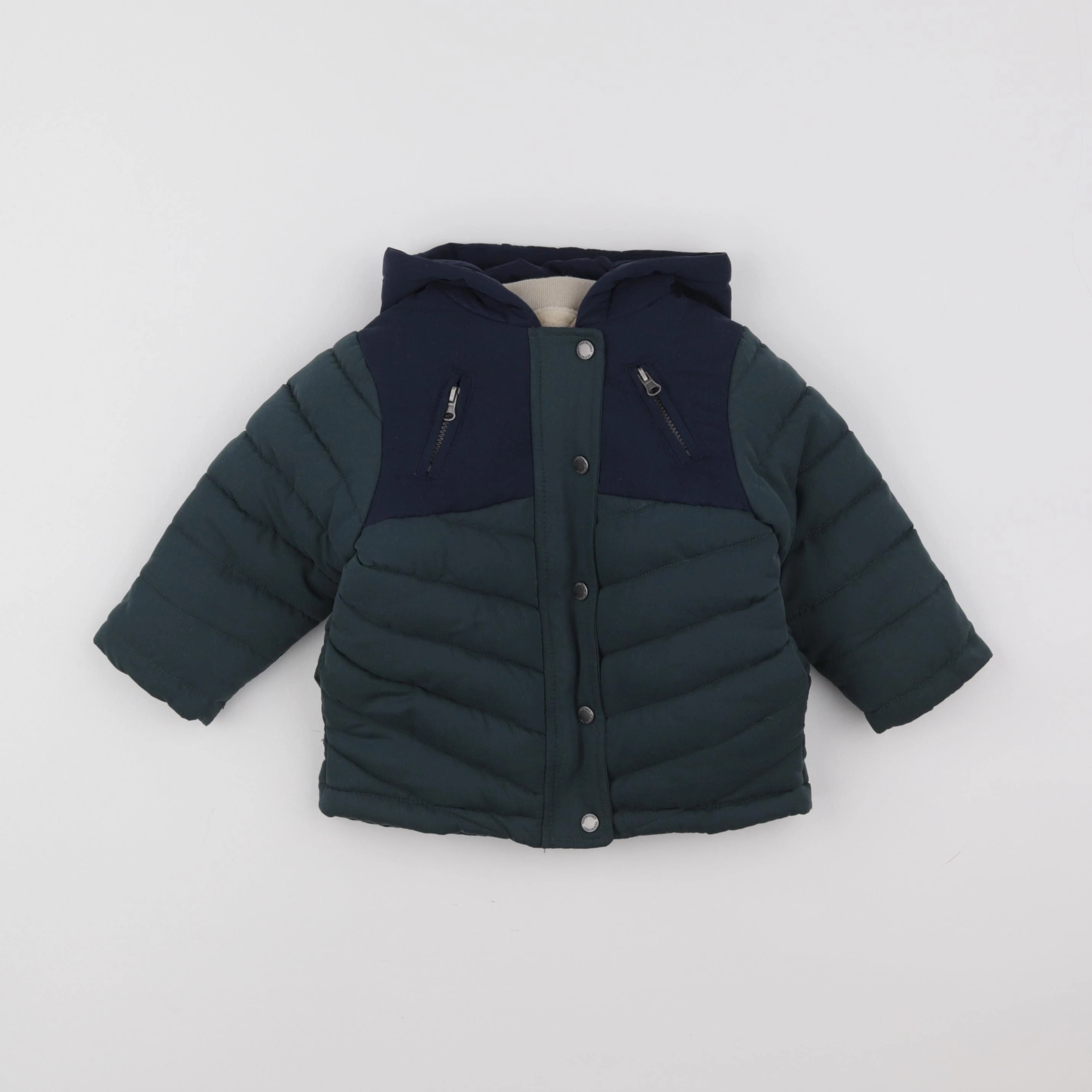 Vertbaudet - parka vert - 18 mois