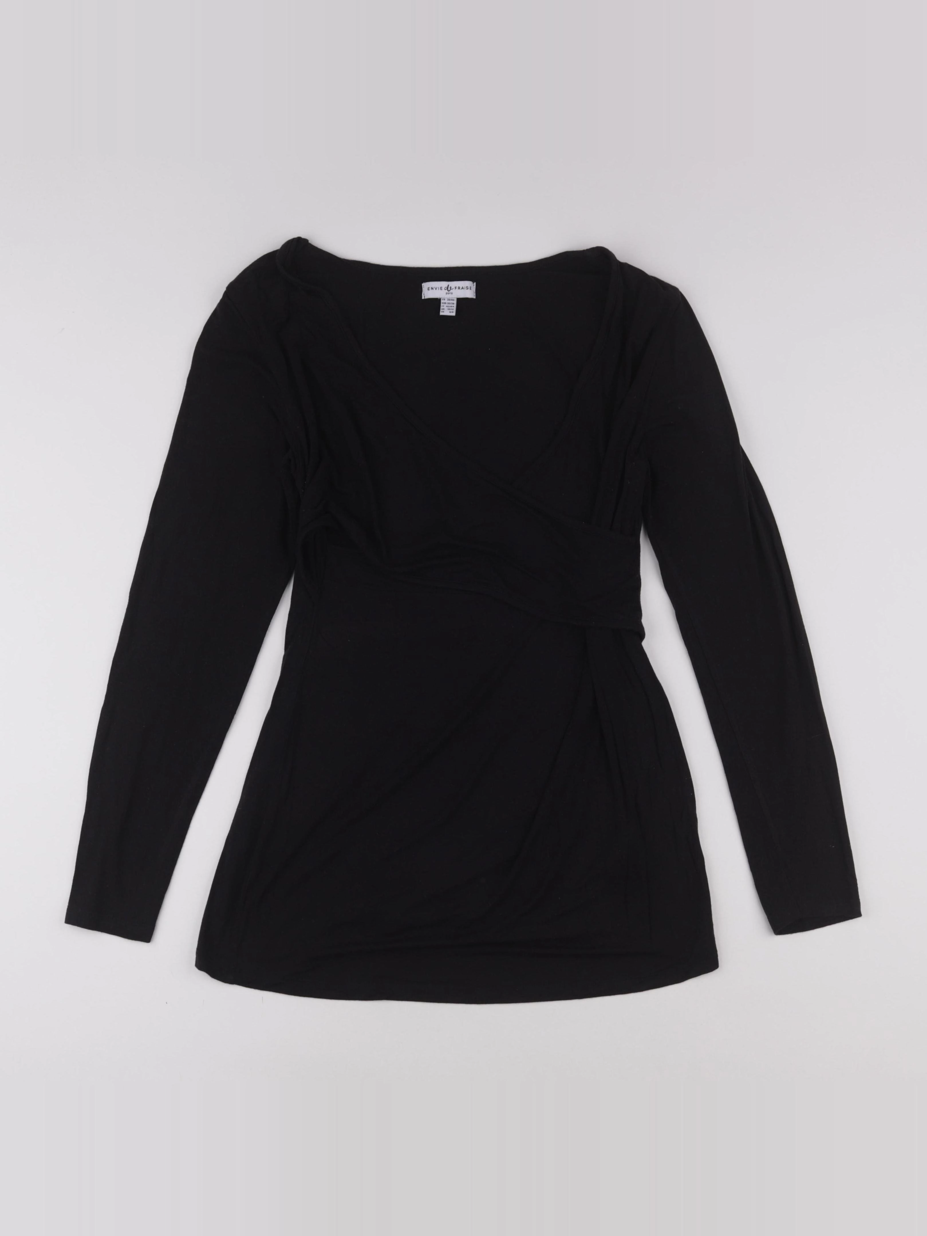 Envie de fraise - tee-shirt grossesse, allaitement noir - 38 à 40