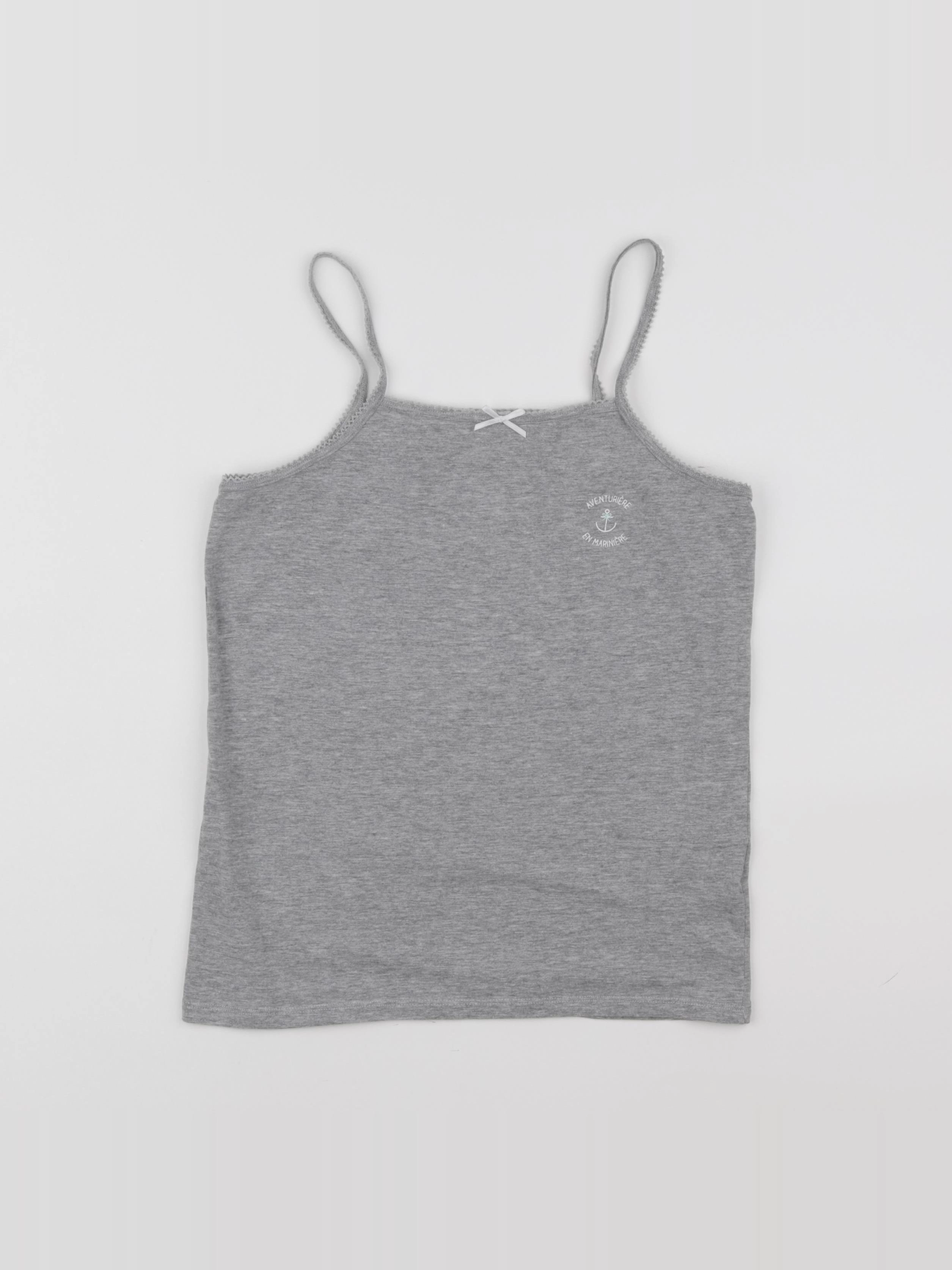 Vertbaudet - maillot de corps gris - 10 ans