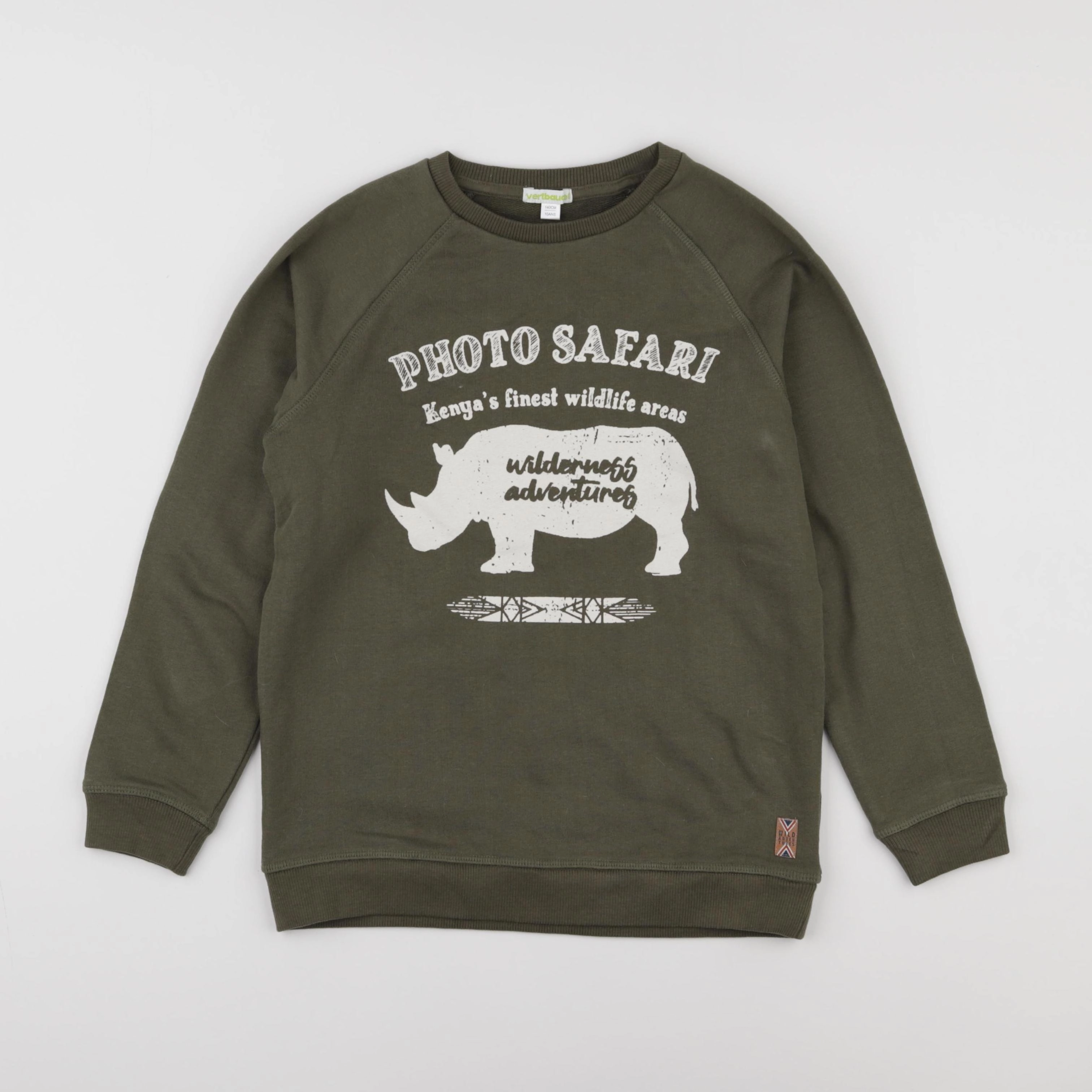 Vertbaudet - sweat vert - 10 ans