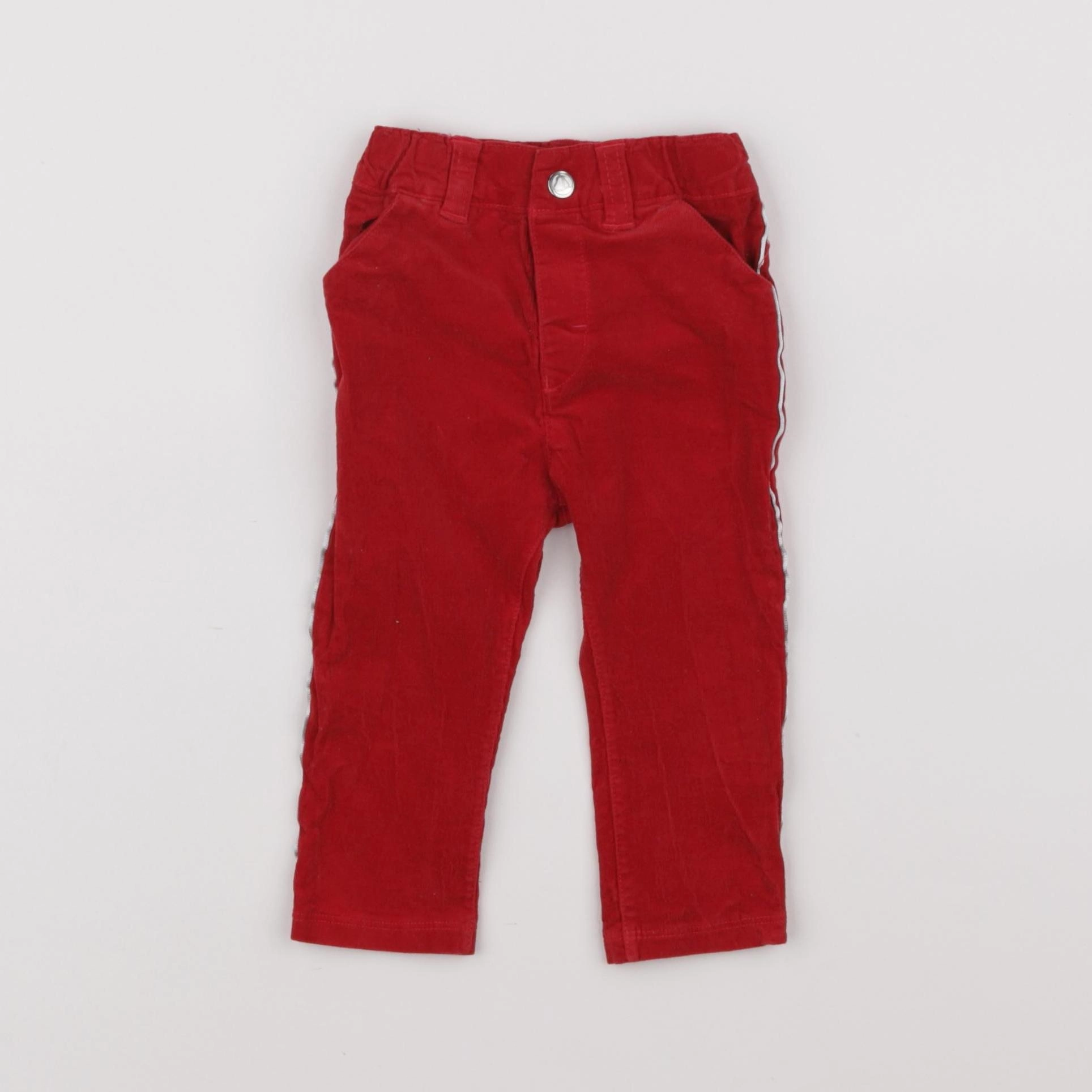 Petit Bateau - pantalon rouge - 12 mois
