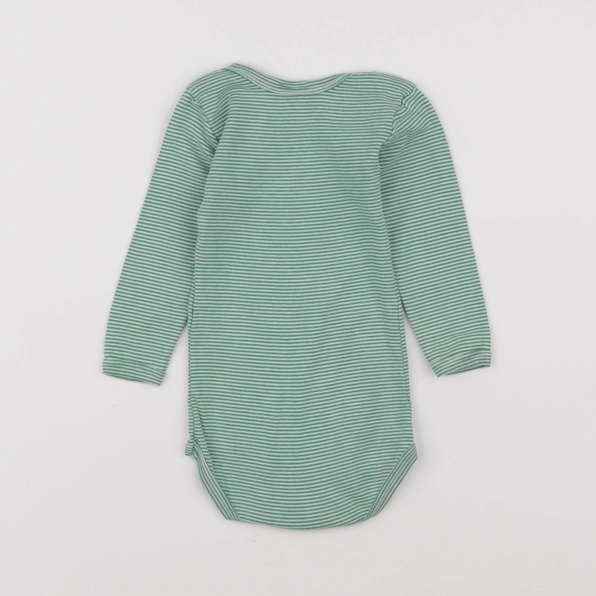 Petit Bateau - body vert - 12 mois