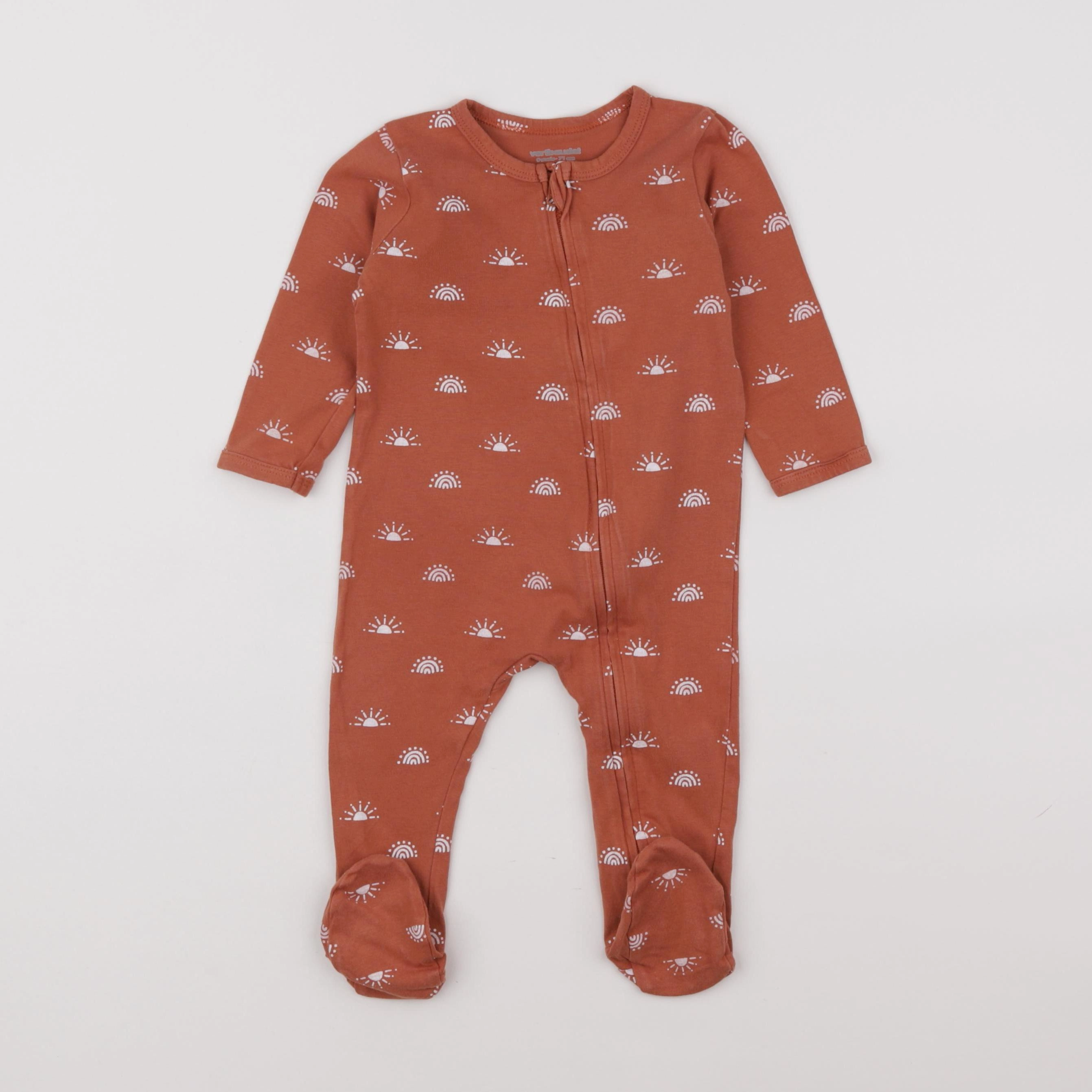 Vertbaudet - pyjama coton marron - 9 mois