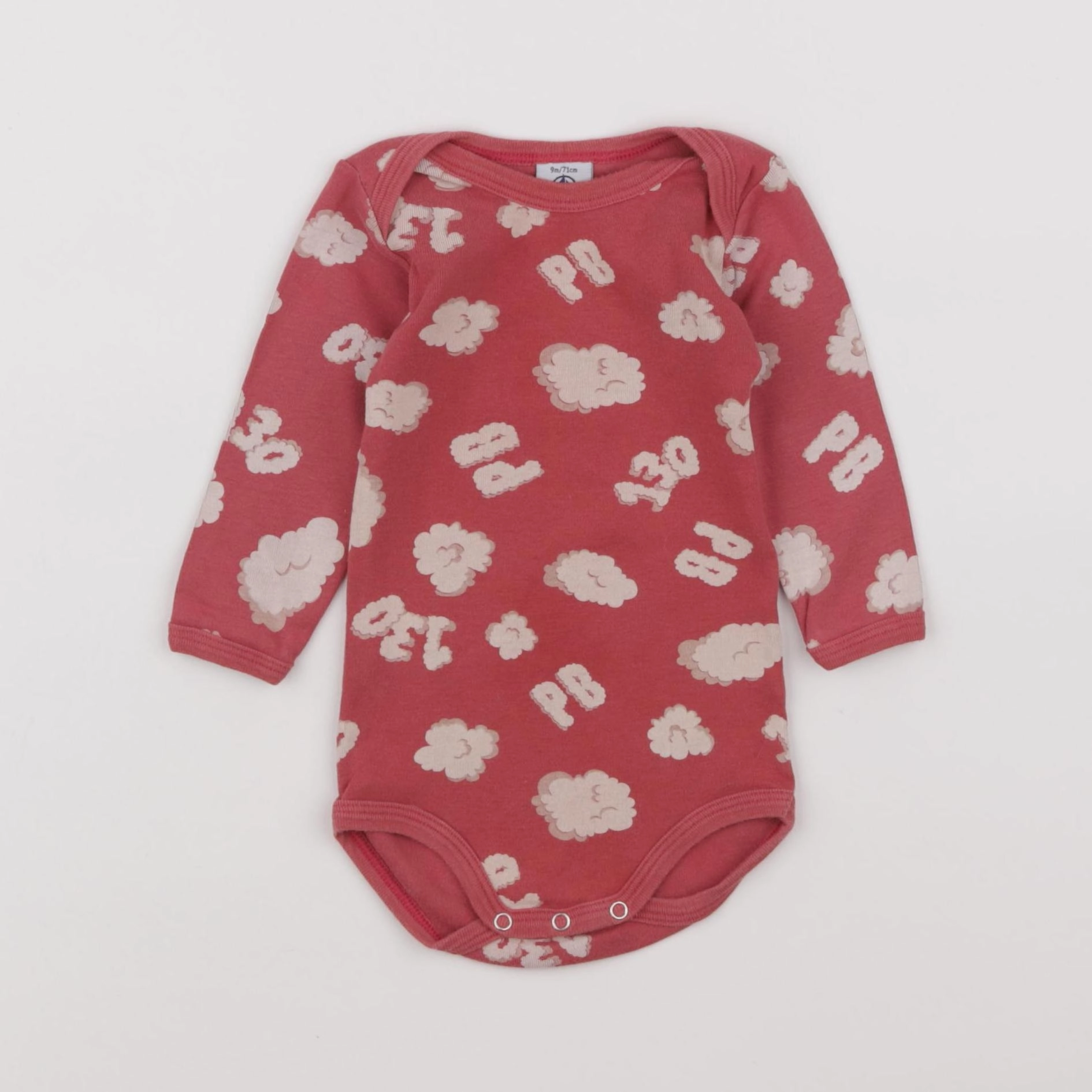 Petit Bateau - body rose - 9 mois