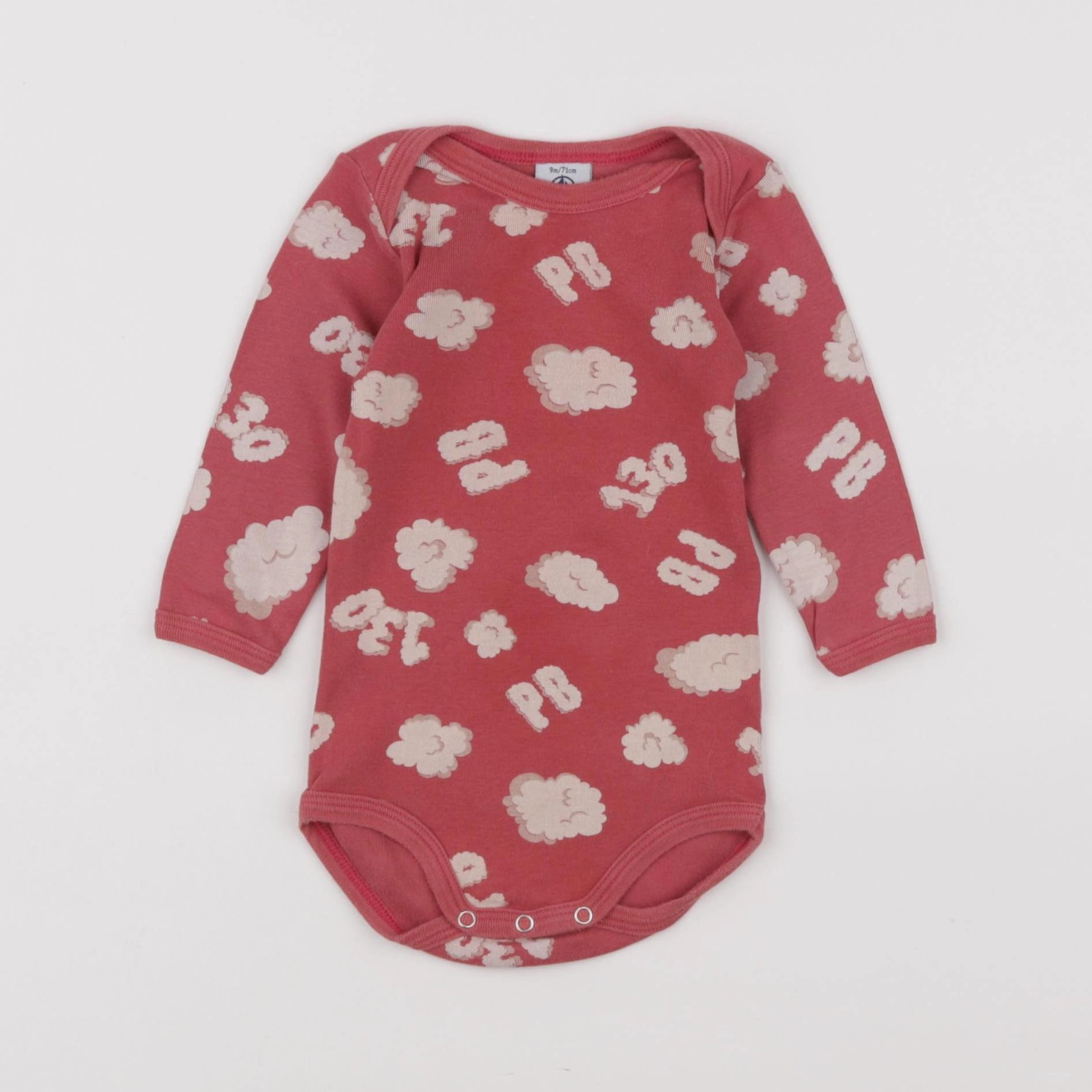 Petit Bateau - body rose - 9 mois