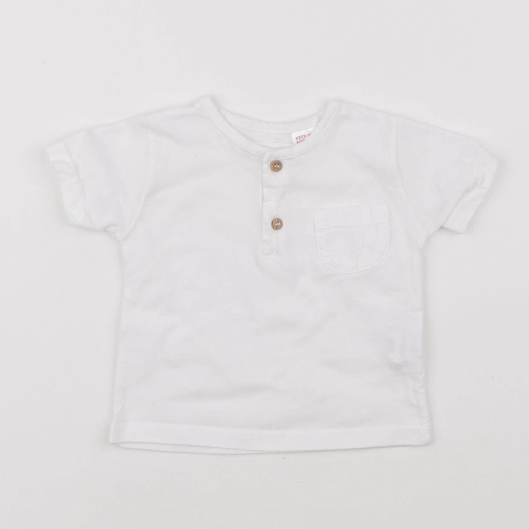 Zara - tee-shirt blanc - 3/6 mois